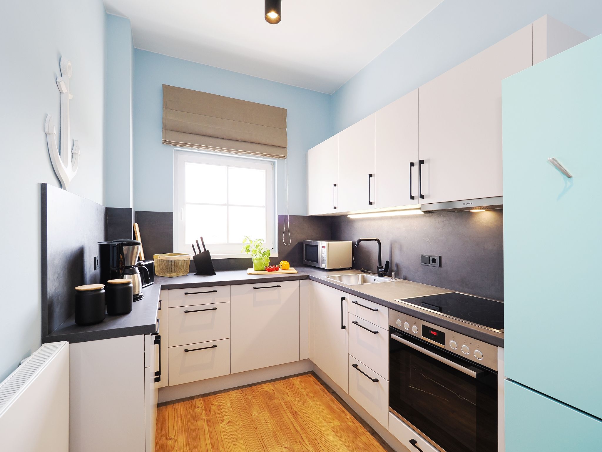 Kaiservillen Heringsdorf 1-Raum-Ferienwohnung mit Balkon zur Seeseite (S12) Insel Usedom - Küche / Küchenzeile