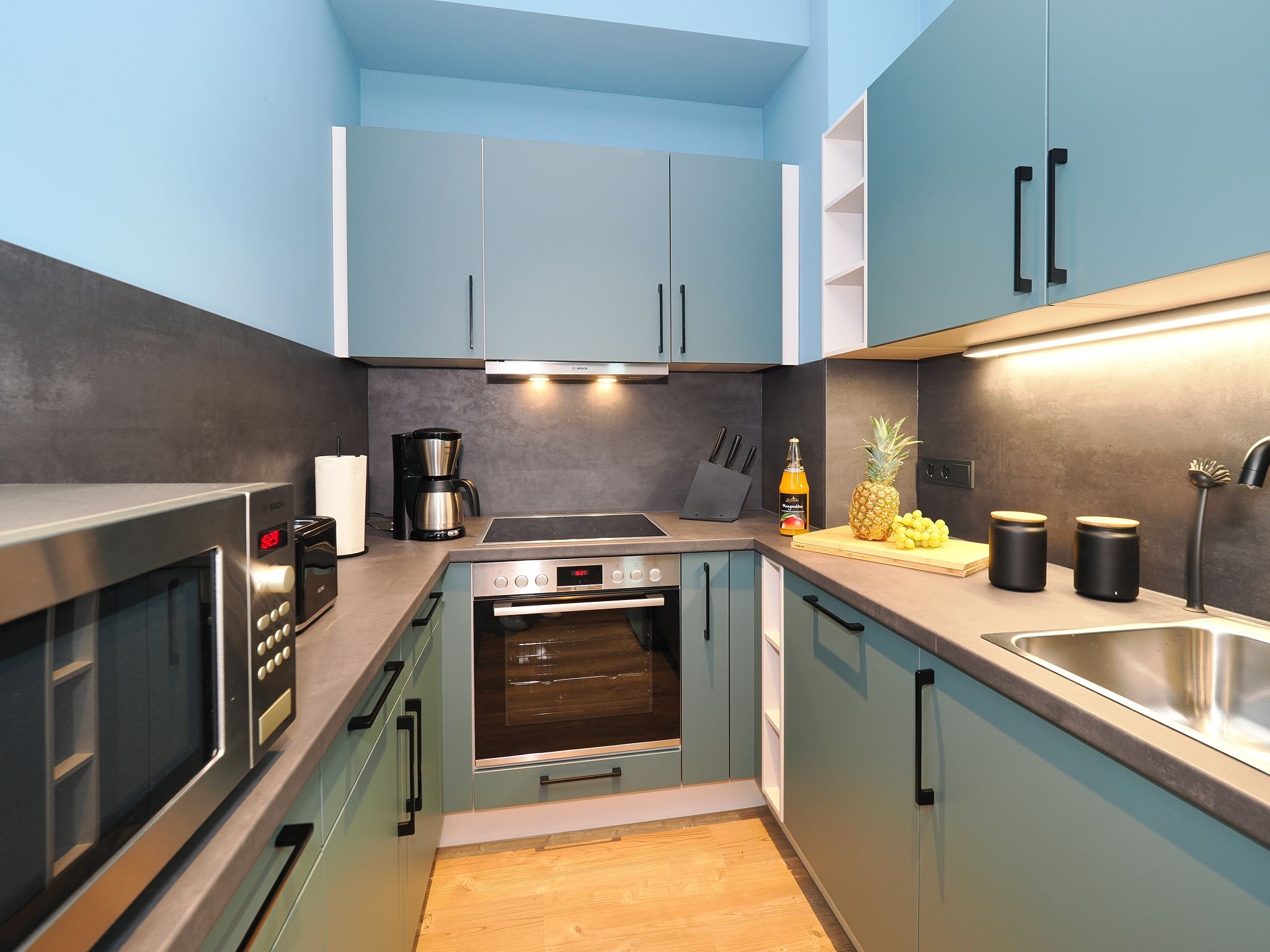 Kaiservillen Heringsdorf 1-Raum-Ferienwohnung mit Balkon zur Seeseite (S13) Insel Usedom - Küche / Küchenzeile