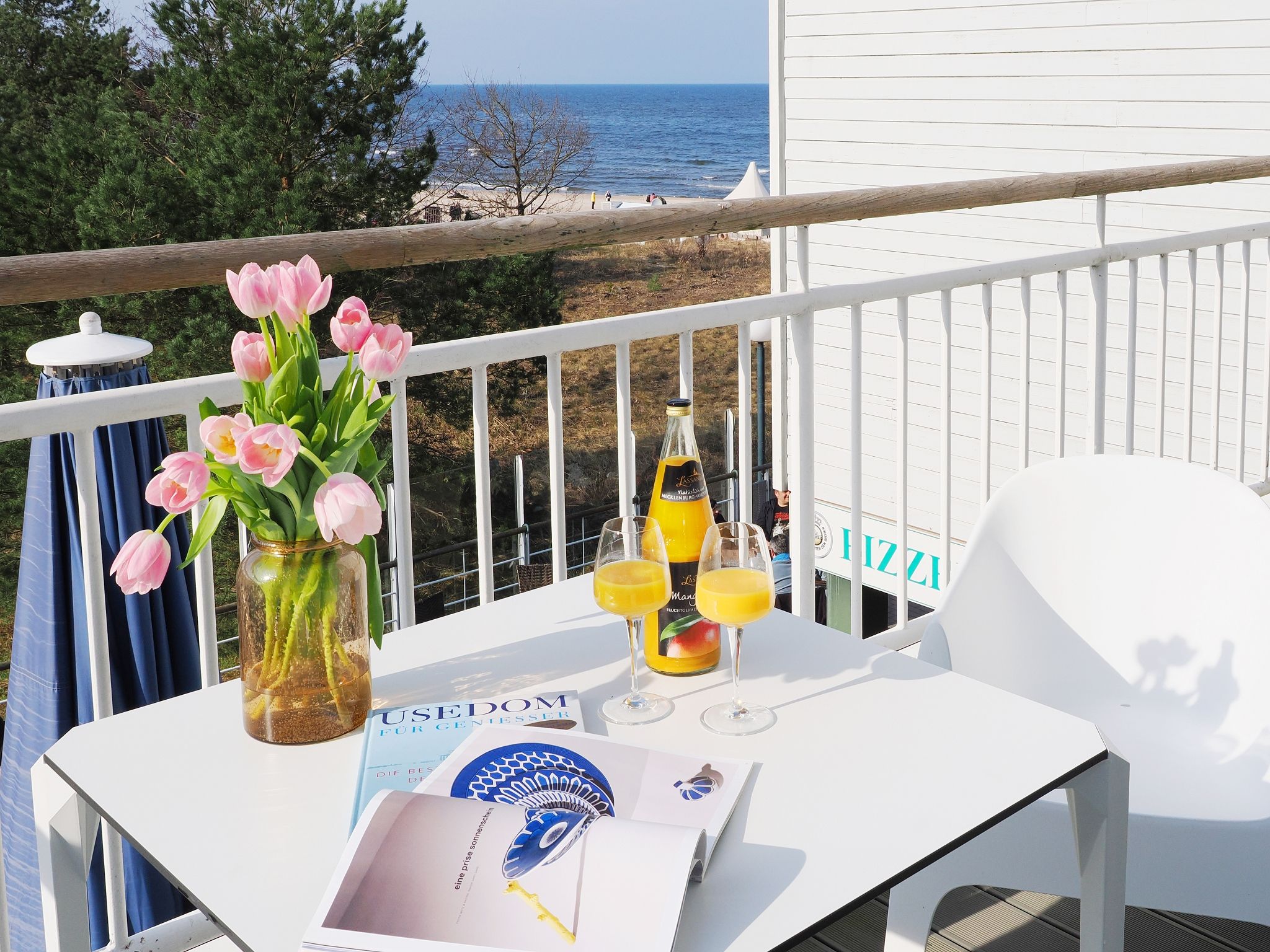 Kaiservillen Heringsdorf 1-Raum-Ferienwohnung mit Balkon zur Seeseite (S13) Insel Usedom - Balkon