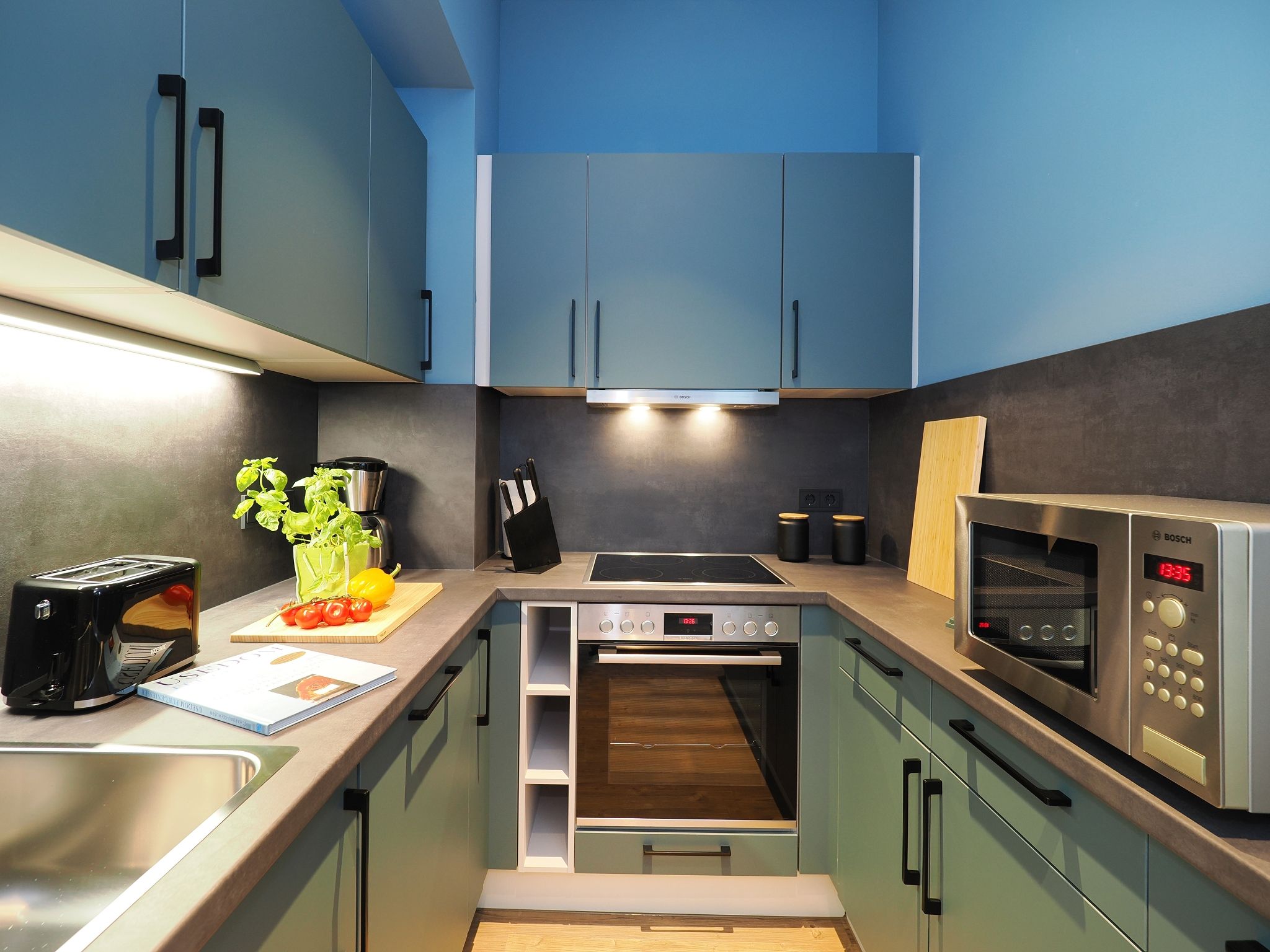 Kaiservillen Heringsdorf 1-Raum-Ferienwohnung mit Balkon zur Seeseite (S14) Insel Usedom - Küche / Küchenzeile