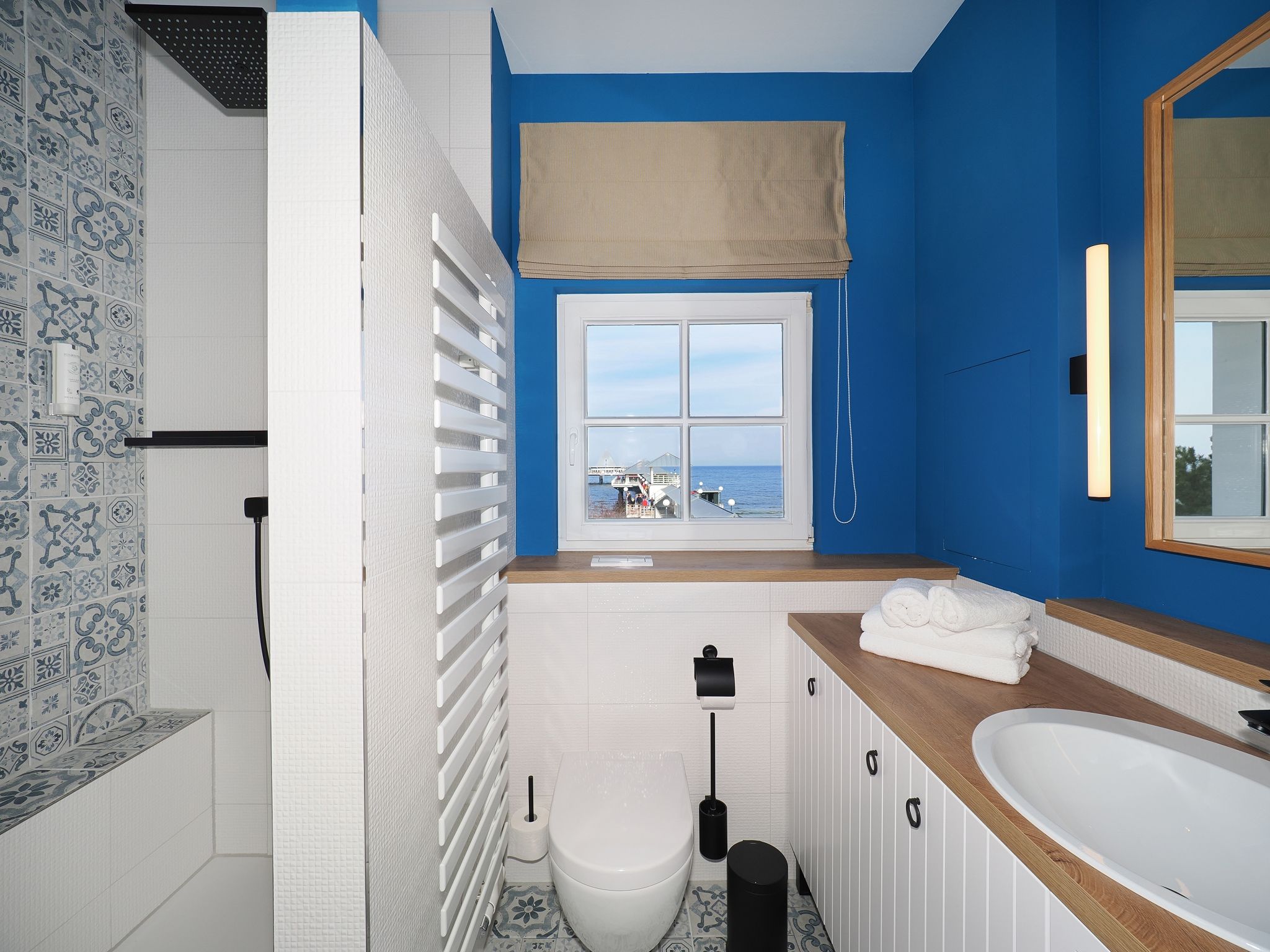 Kaiservillen Heringsdorf Ferienwohnung mit 1 Schlafzimmer und Balkon zur Seeseite (S15) Insel Usedom - Badezimmer