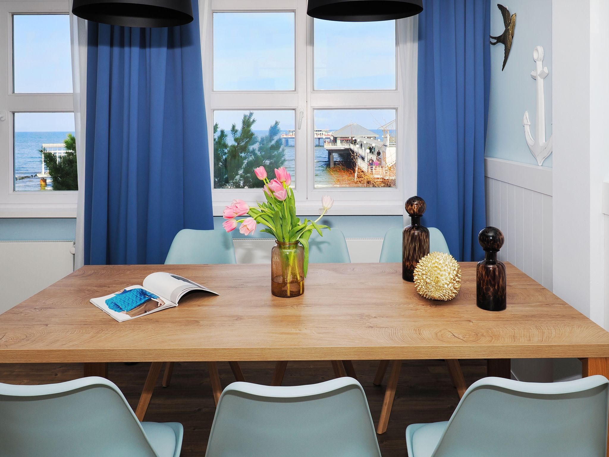 Kaiservillen Heringsdorf Ferienwohnung mit 1 Schlafzimmer und Balkon zur Seeseite (S15) Insel Usedom - Wohnzimmer