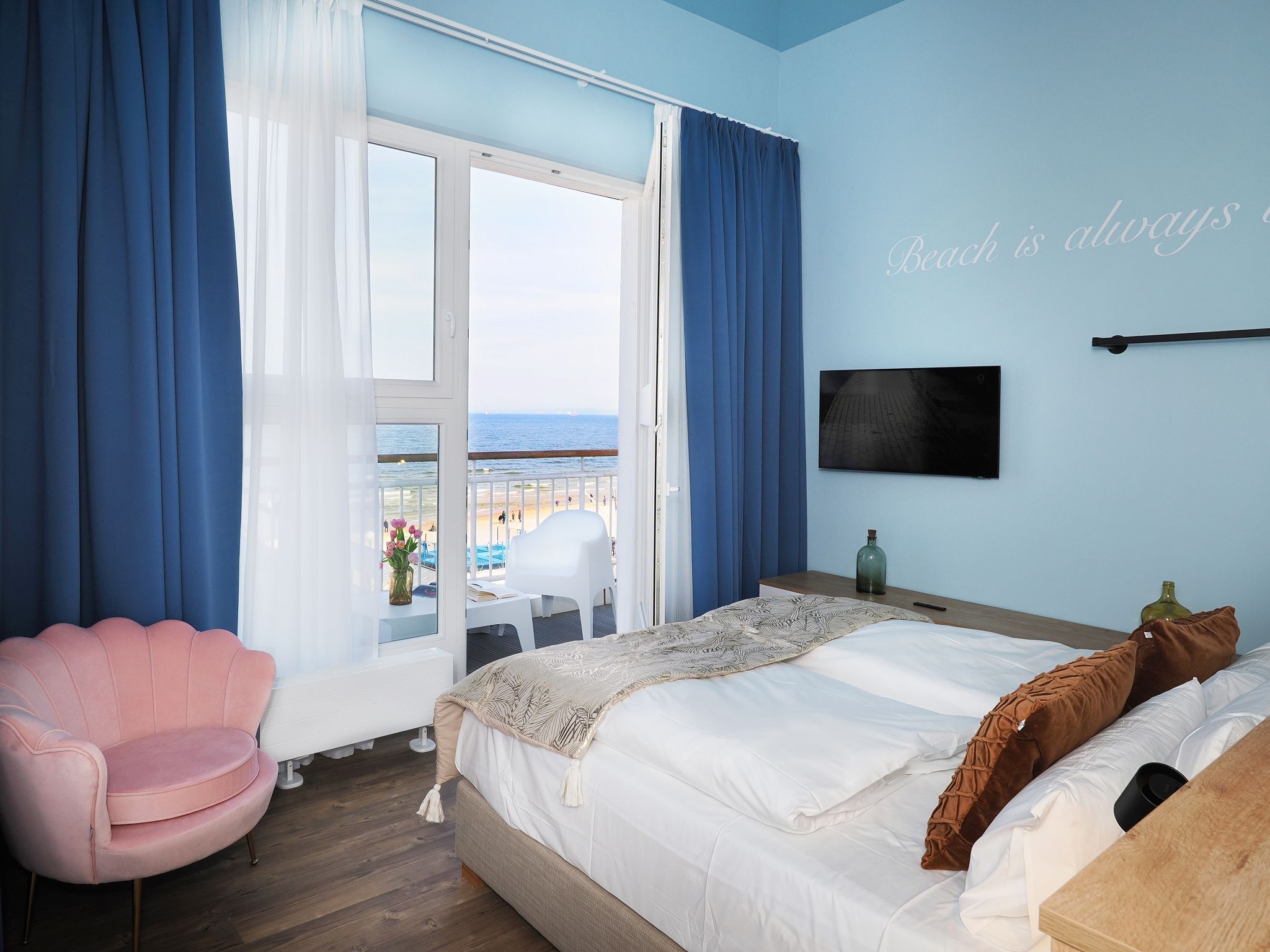 Kaiservillen Heringsdorf Ferienwohnung mit 1 Schlafzimmer und Balkon zur Seeseite (S15) Insel Usedom - Schlafzimmer