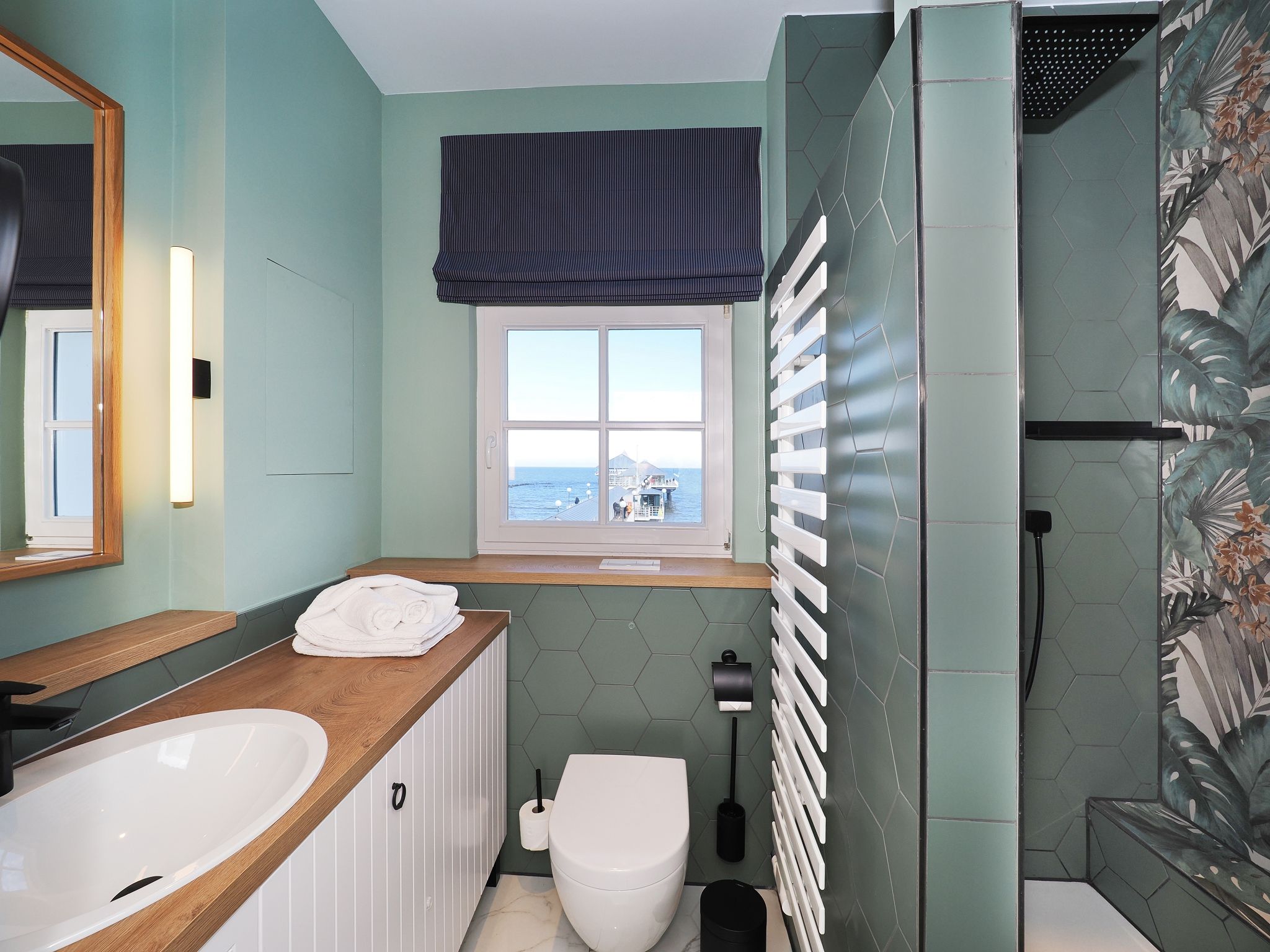 Kaiservillen Heringsdorf Ferienwohnung mit 1 Schlafzimmer und Balkon zur Seeseite (S16) Insel Usedom - Badezimmer