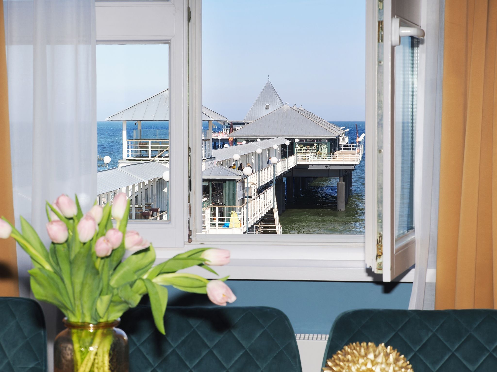 Kaiservillen Heringsdorf Ferienwohnung mit 1 Schlafzimmer und Balkon zur Seeseite (S16) Insel Usedom - Meerblick