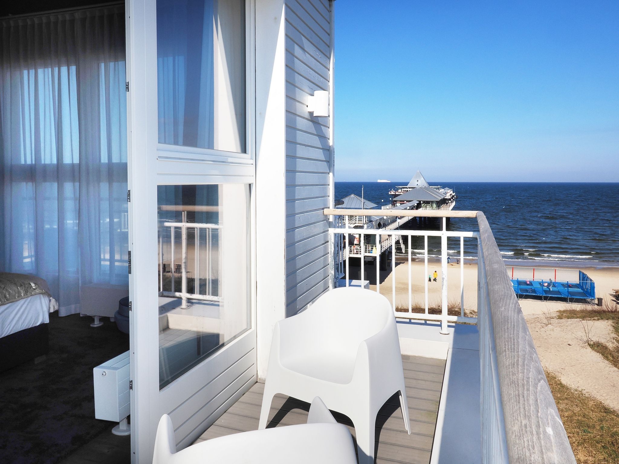 Kaiservillen Heringsdorf Ferienwohnung mit 1 Schlafzimmer und Balkon zur Seeseite (S16) Insel Usedom - Balkon