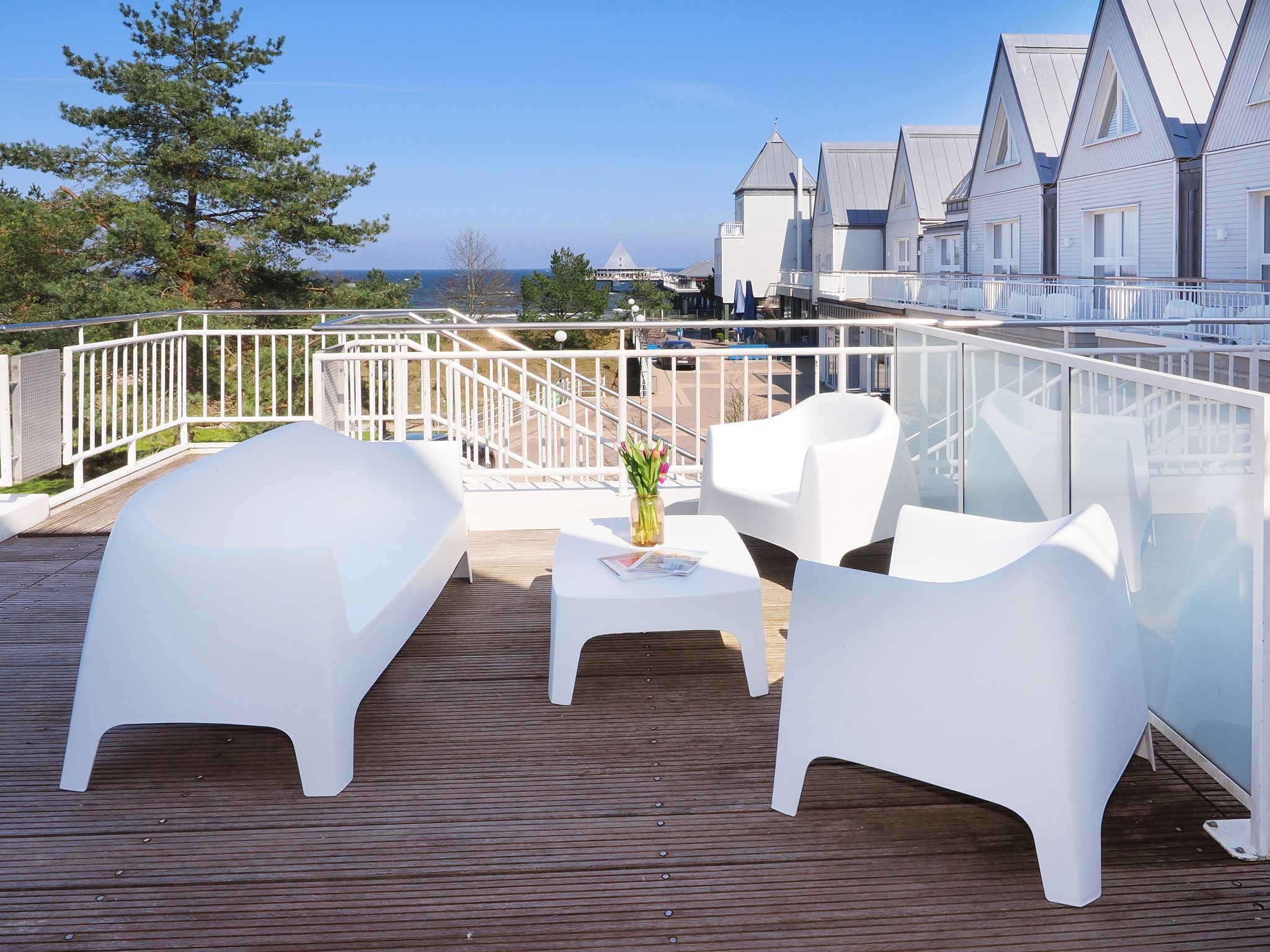 Kaiservillen Heringsdorf Ferienwohnung mit 2 Schlafzimmern und Terrasse (S17) Insel Usedom - Terrasse