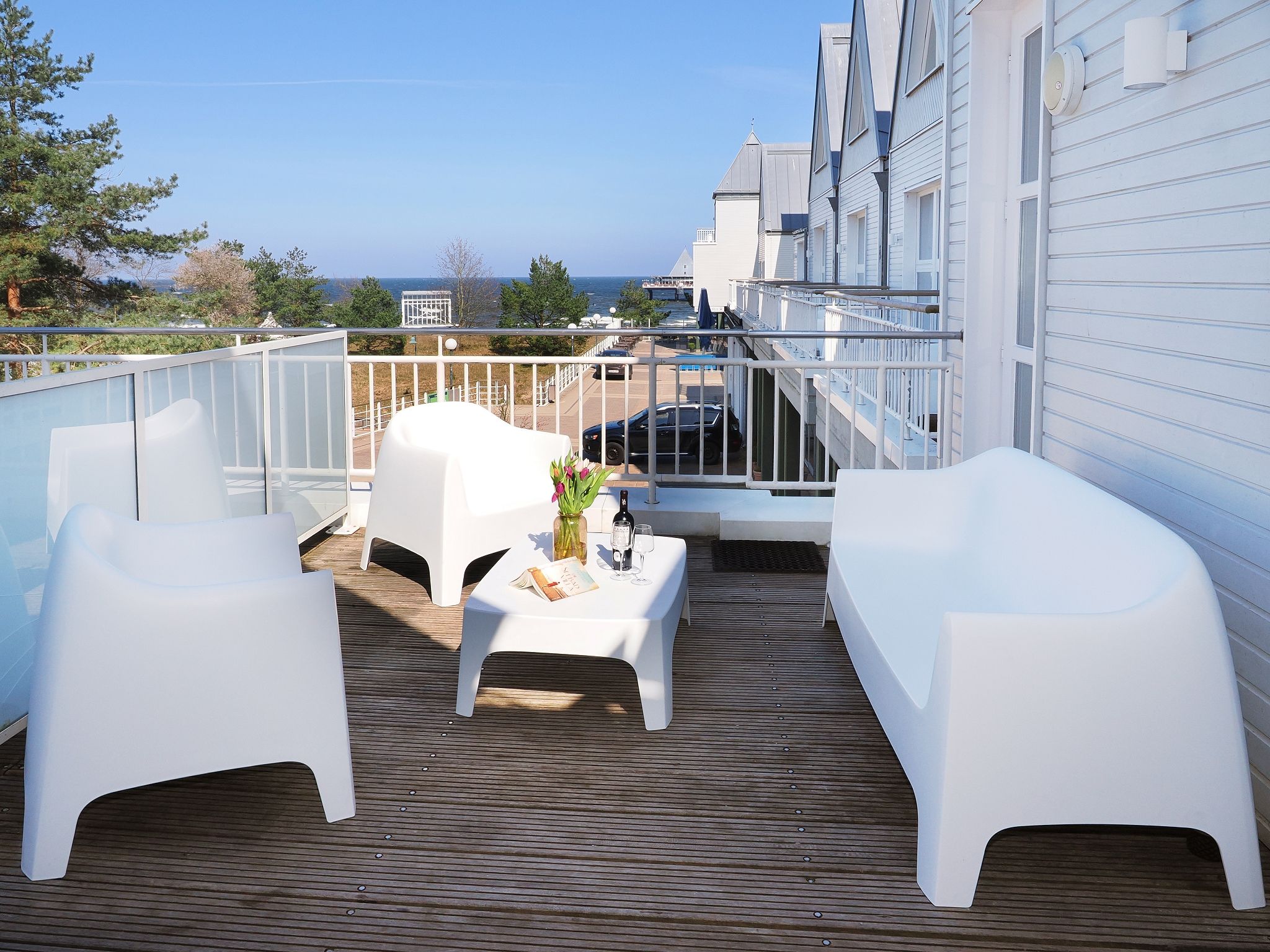 Kaiservillen Heringsdorf Ferienwohnung mit 2 Schlafzimmern und Terrasse (S19) Insel Usedom - Terrasse