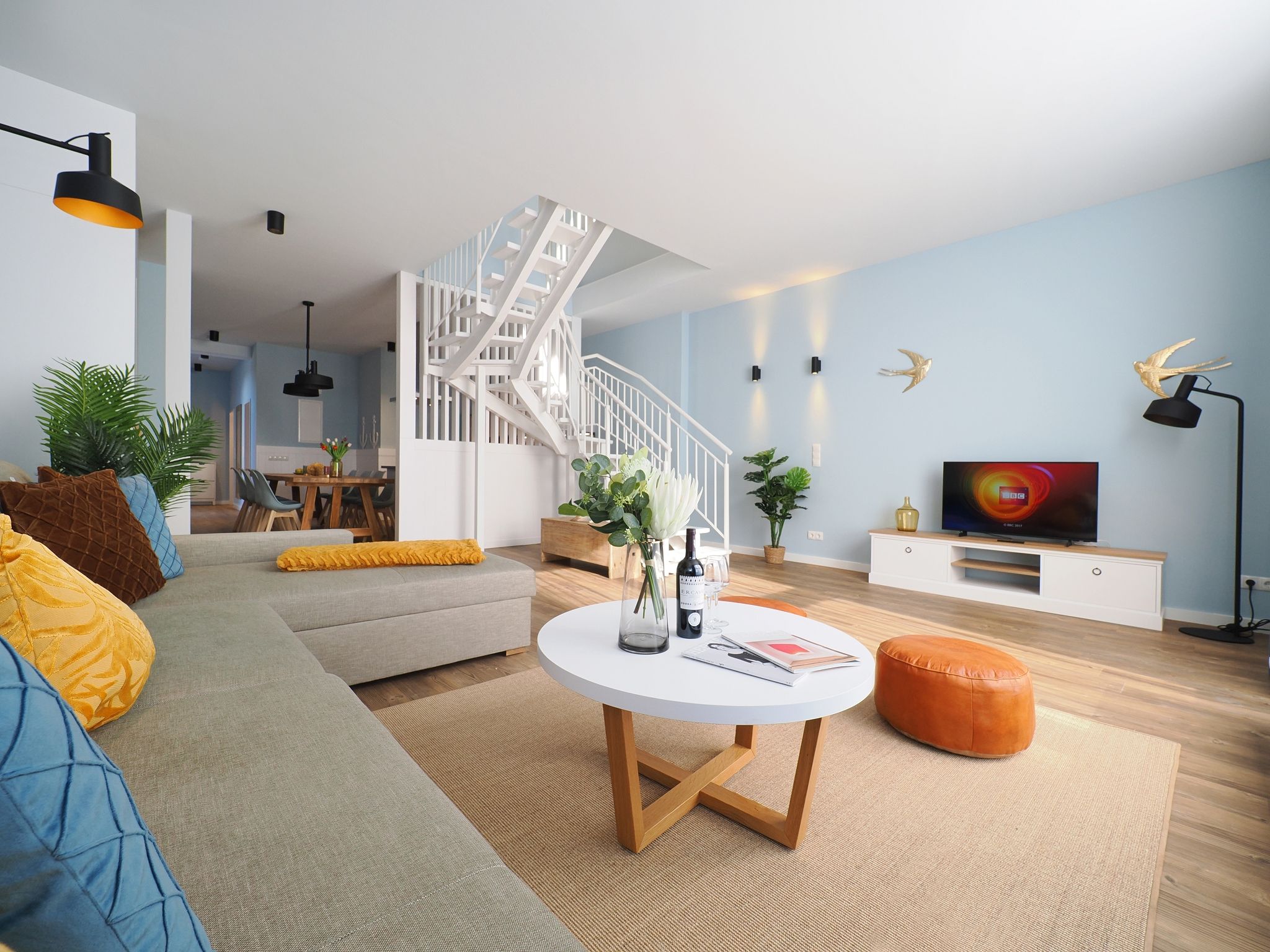 Kaiservillen Heringsdorf Ferienwohnung mit 2 Schlafzimmern und Terrasse (S19) Insel Usedom - Wohnzimmer