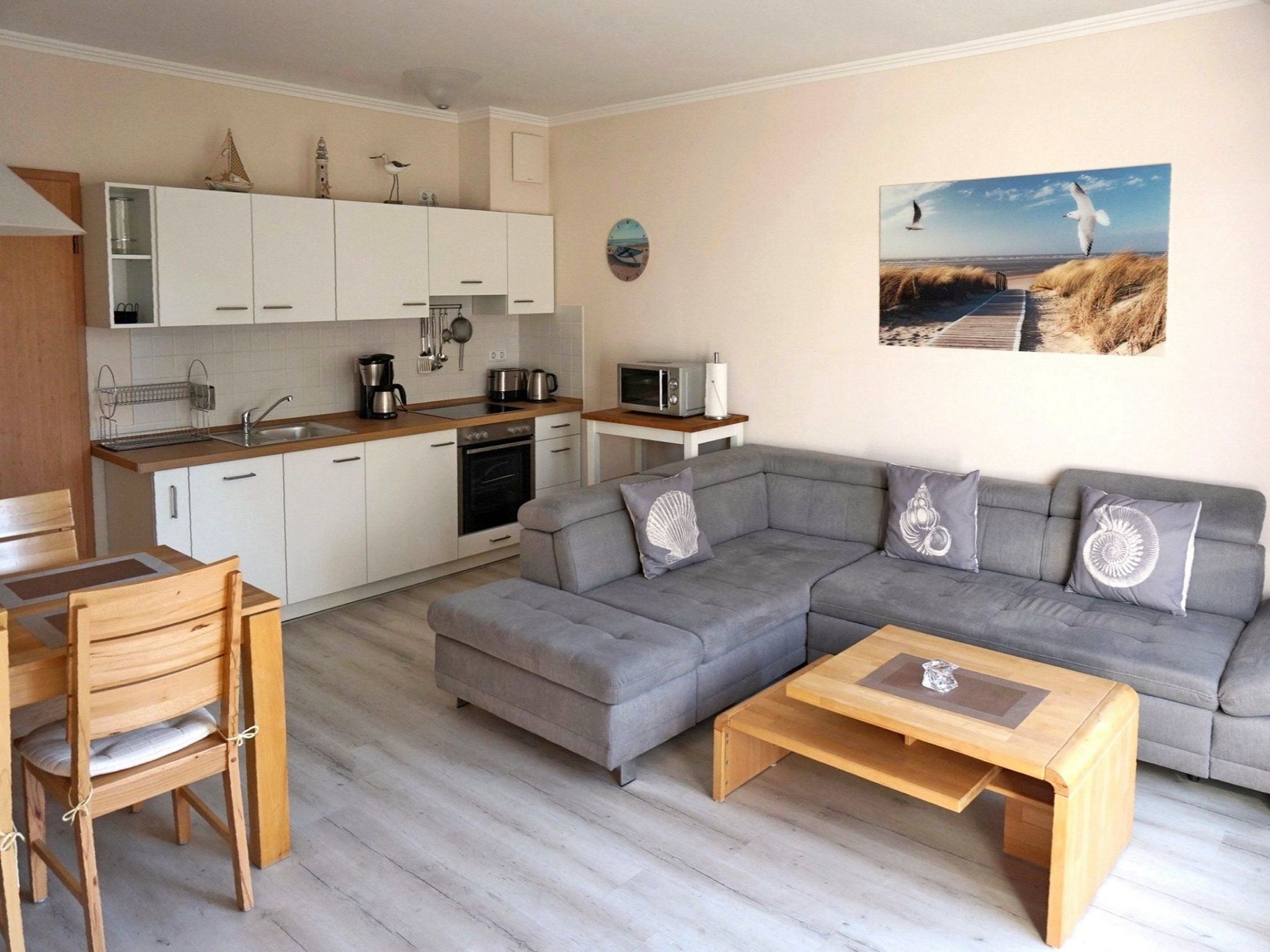 Dünenpark Binz Komfortplus Ferienwohnung mit 2 Schlafzimmern und Balkon im Dachgeschoss (248) Insel Rügen - Küche / Küchenzeile