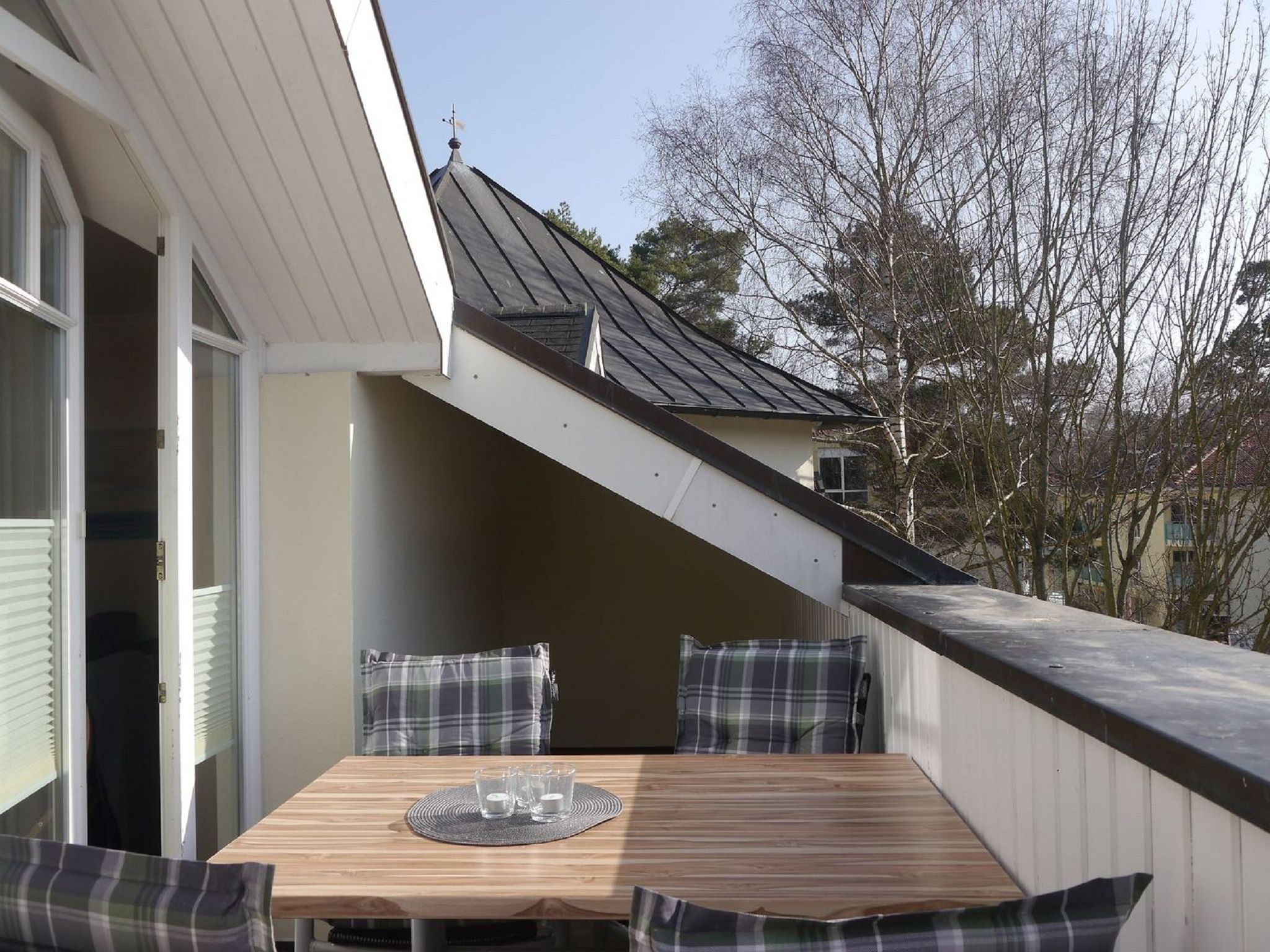 Dünenpark Binz Komfortplus Ferienwohnung mit 2 Schlafzimmern und Balkon im Dachgeschoss (269) Insel Rügen - Balkon