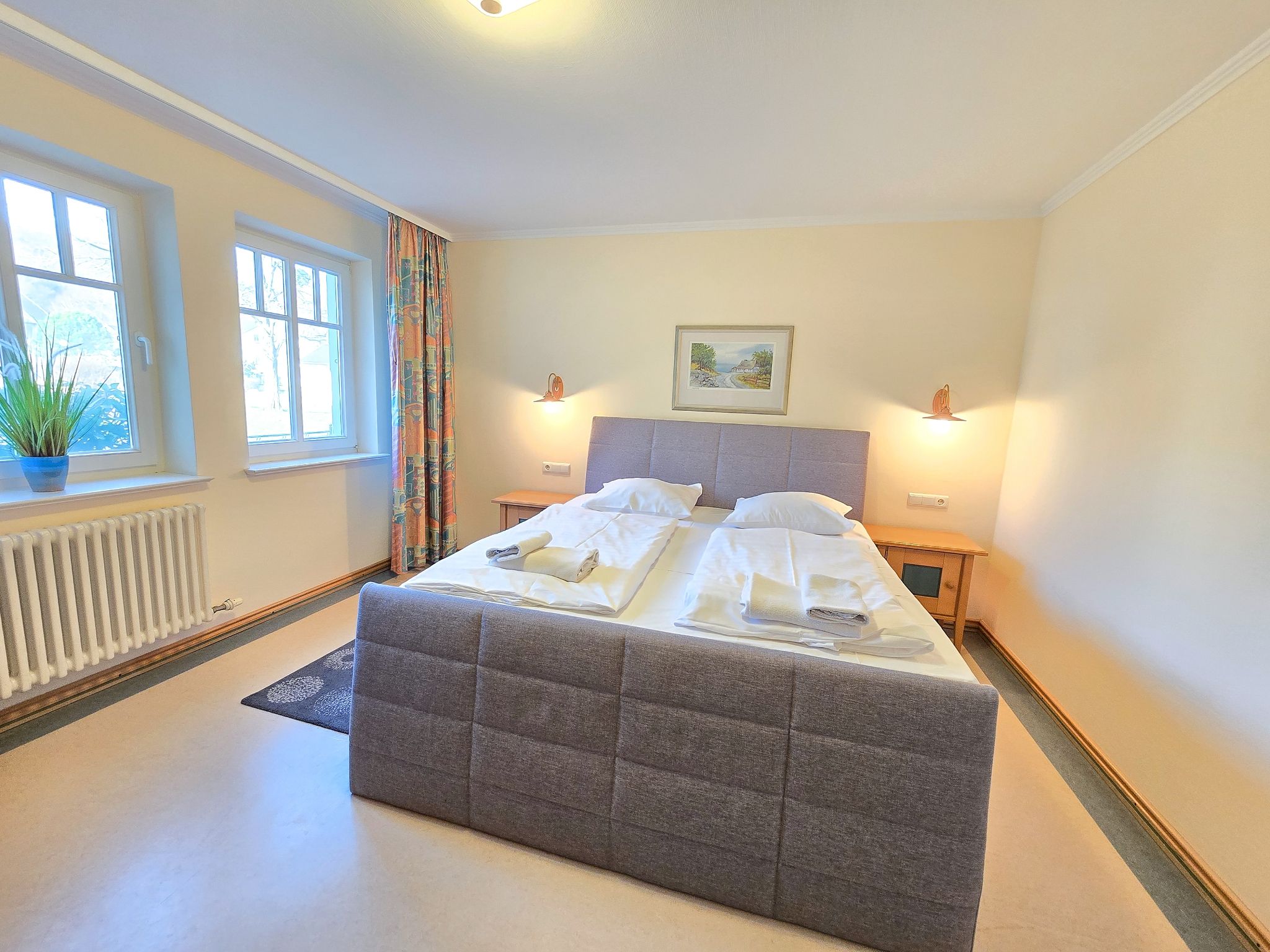 Dünenpark Binz Komfort Ferienwohnung mit 2 Schlafzimmern und Terrasse im Erdgeschoss (190) Insel Rügen - Schlafzimmer