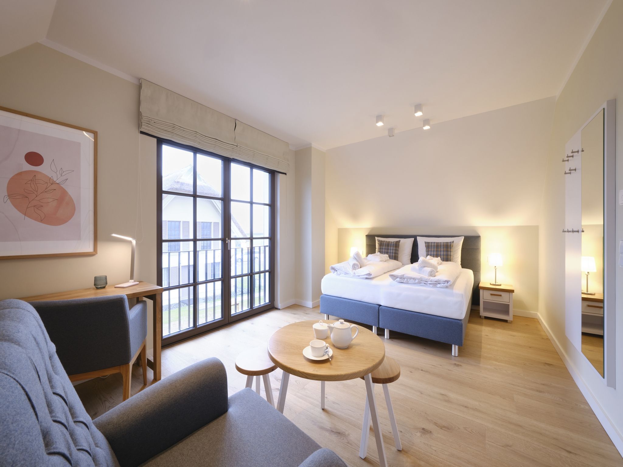 Premium Reetdachvilla mit 3 Schlafzimmern, Sauna und Kamin (H08) - Schlafzimmer