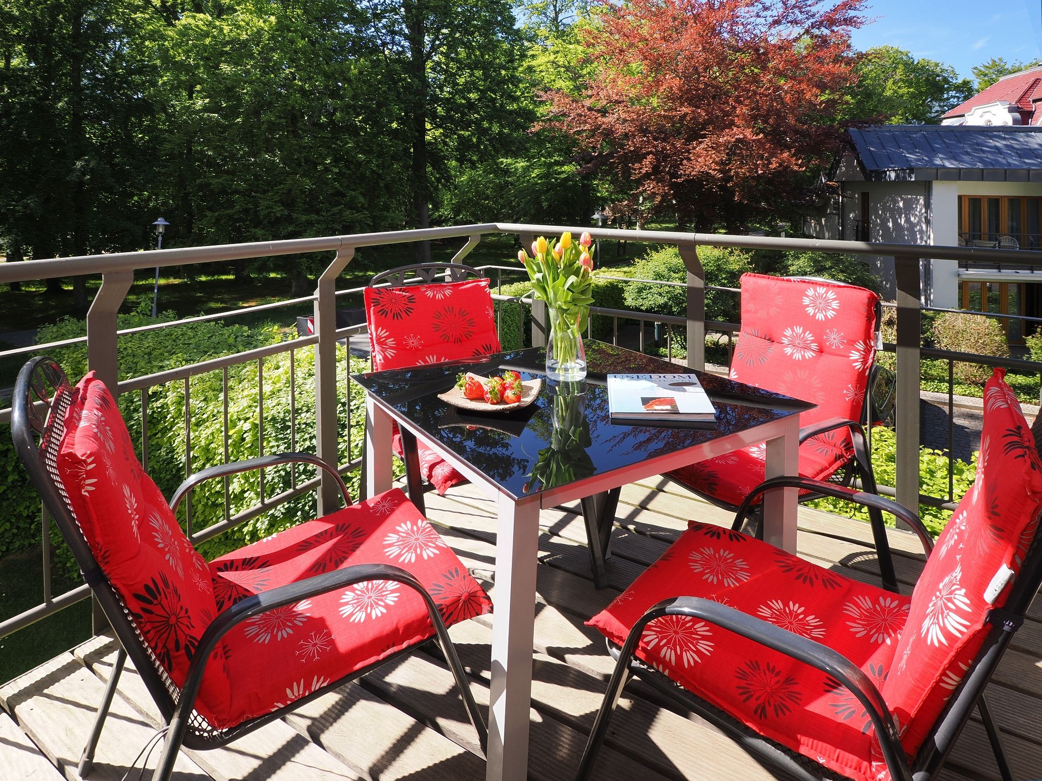 Kaiservillen Heringsdorf Ferienwohnung mit 1 Schlafzimmer und Balkon (D115) Insel Usedom - Balkon