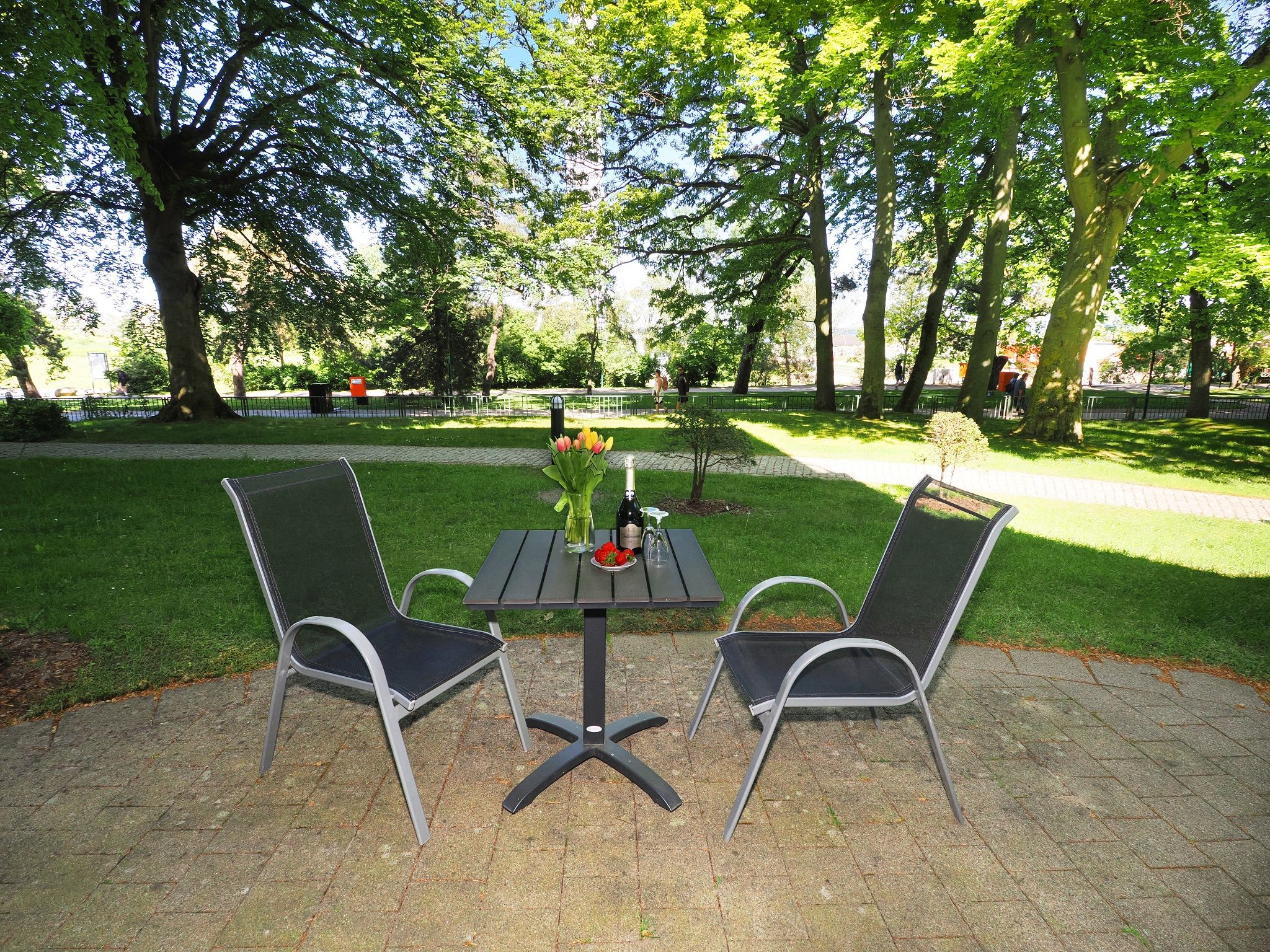 Kaiservillen Heringsdorf 1-Raum-Ferienwohnung mit Terrasse (DG23) Insel Usedom - Terrasse