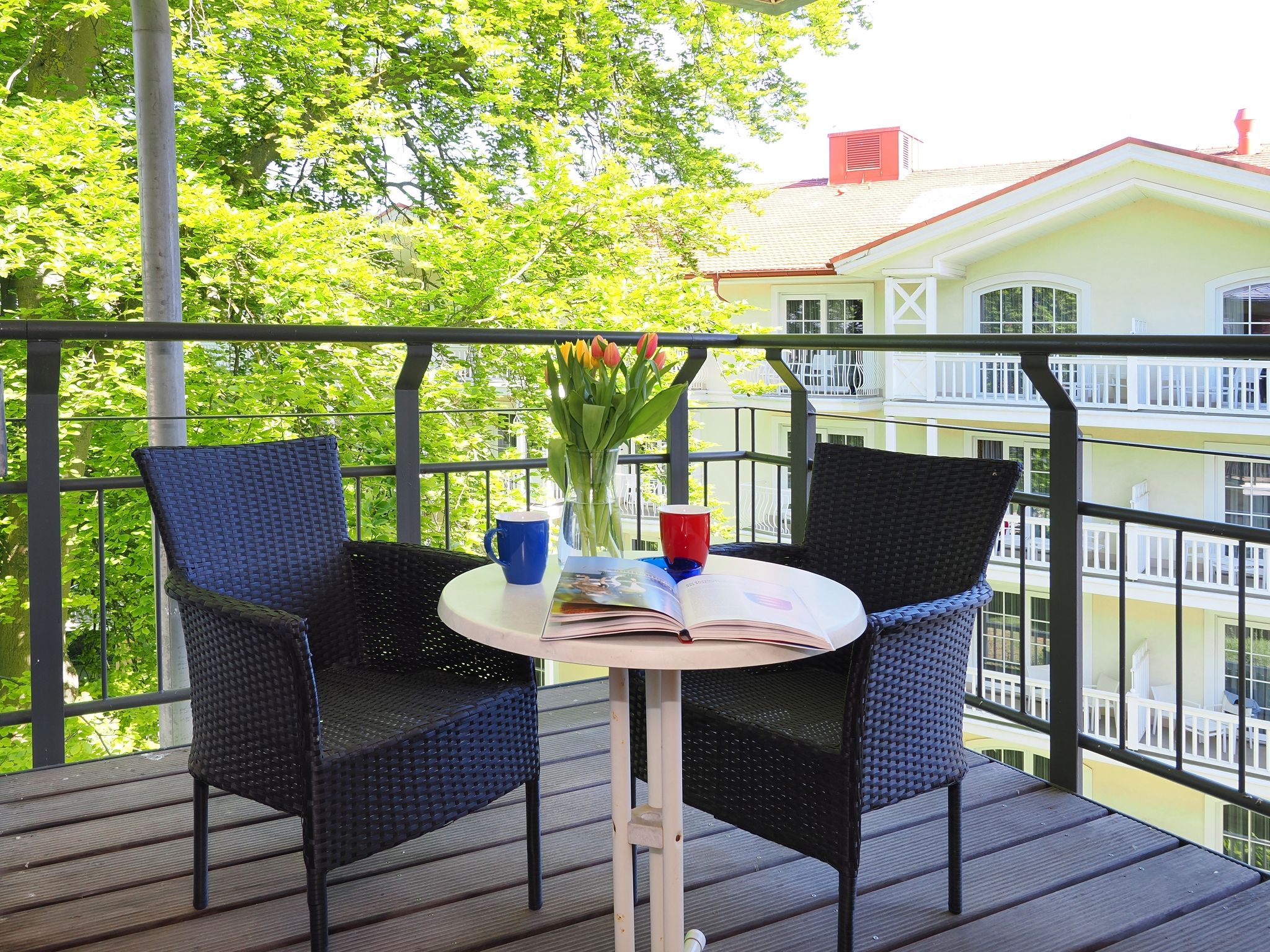 Kaiservillen Heringsdorf Ferienwohnung mit 1 Schlafzimmer und Balkon (D132) Insel Usedom - Balkon