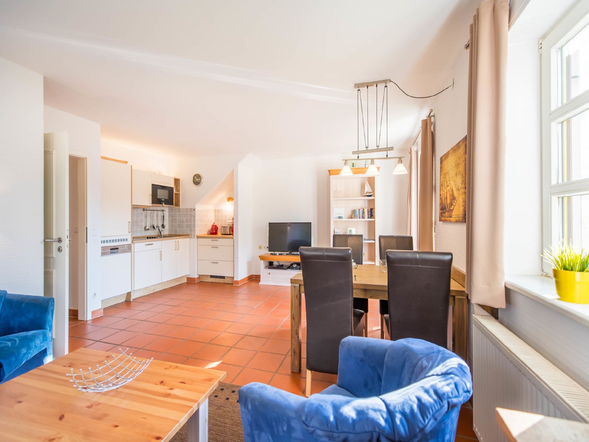 Feriendorf Rugana Komfortplus Ferienwohnung mit 1 Schlafzimmern und Terrasse (A21) Insel Rügen - Wohnzimmer