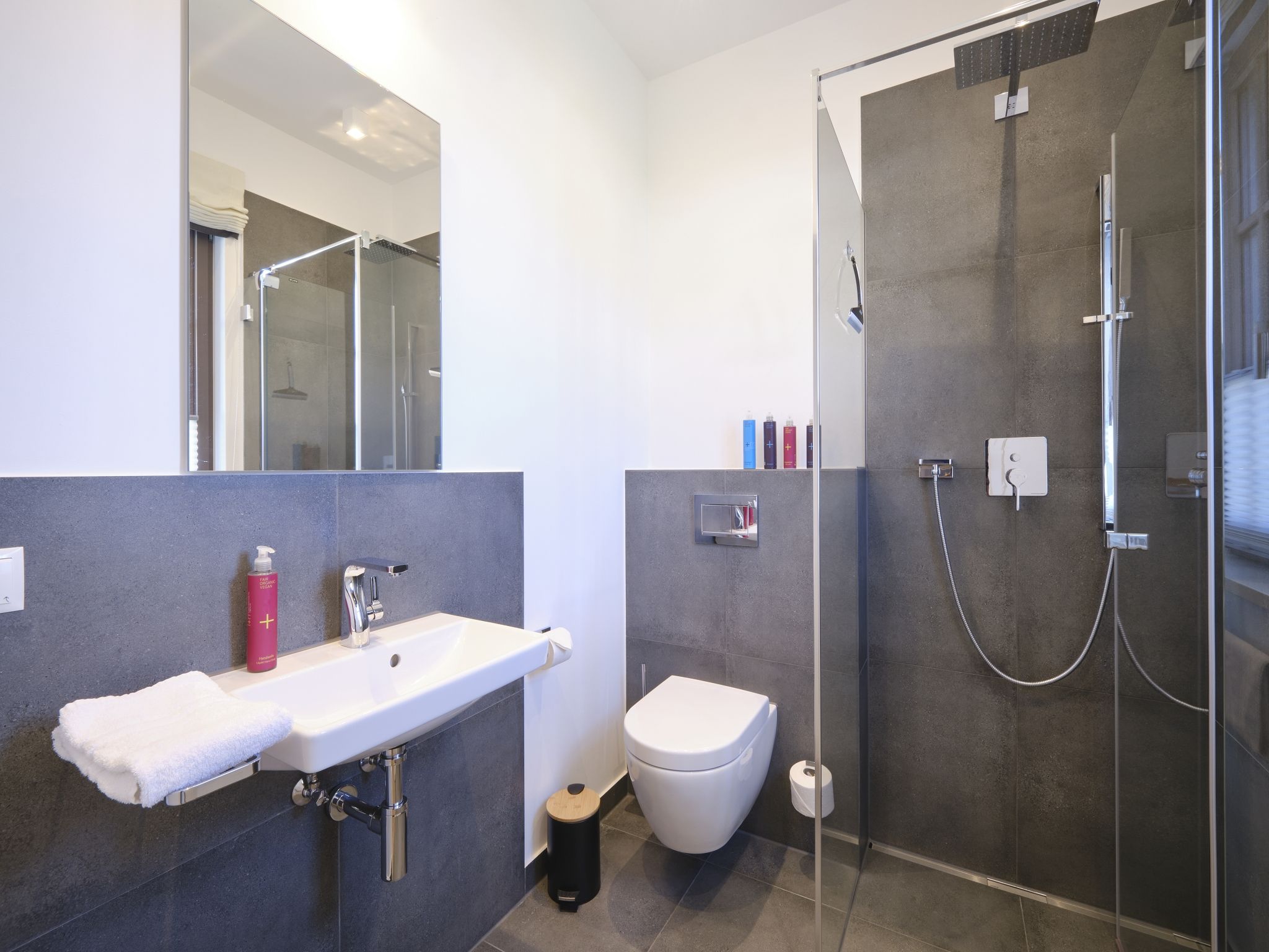 LuxusPlus Reetdachvilla mit 4 Schlafzimmern, Außensauna, Loungebereich und Kamin (H05) - Badezimmer