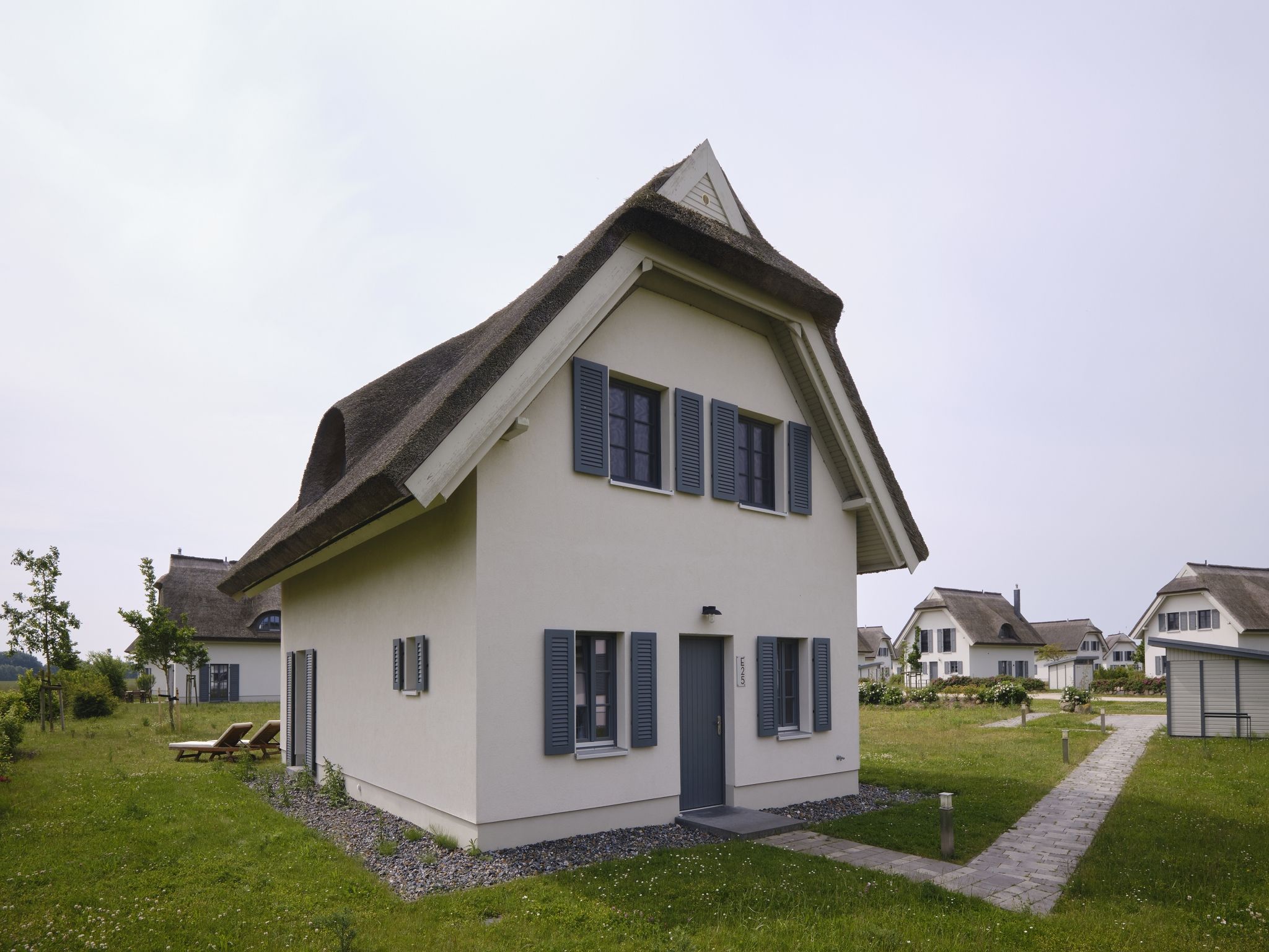 Premium Reetdachvilla mit 2 Schlafzimmern, Sauna und Kamin (E25) - Hauptansicht