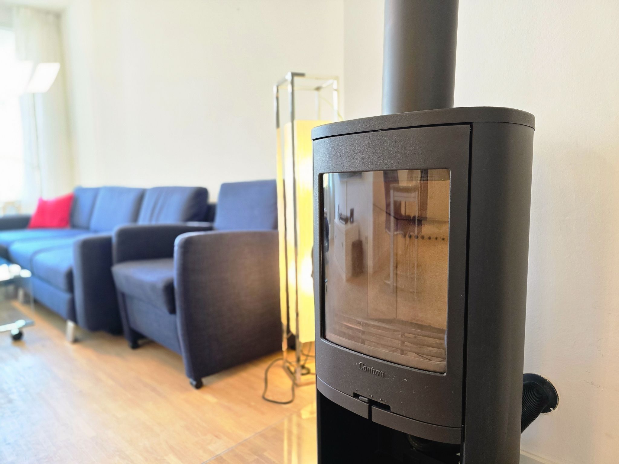 Strandvillen Binz Ferienwohnung mit 1 Schlafzimmer, Kamin und Balkon (DR/423) Insel Rügen - Kamin-/Ofen