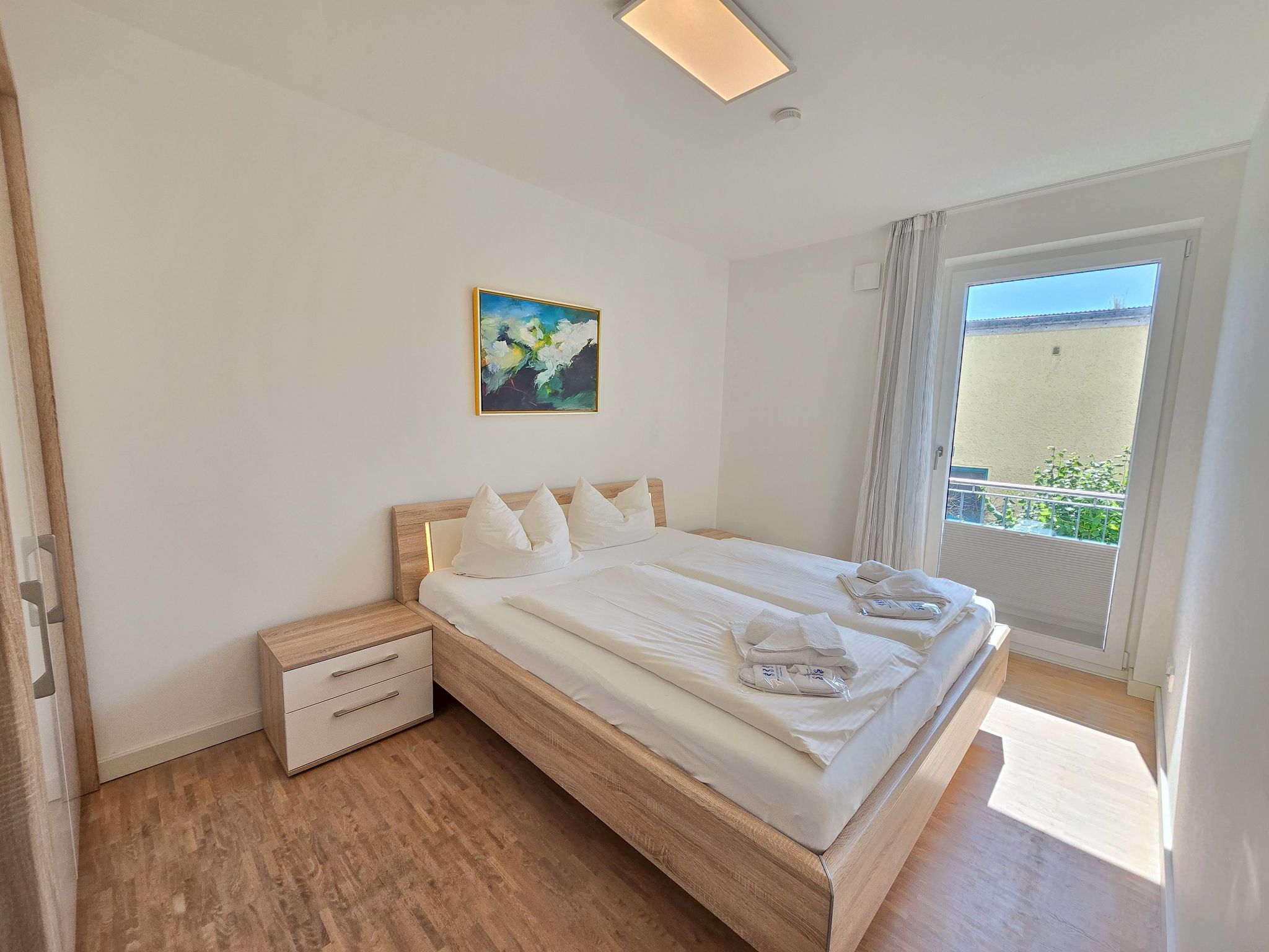 Strandvillen Binz Ferienwohnung mit 1 Schlafzimmer und Balkon (DR/422) Insel Rügen - Schlafzimmer