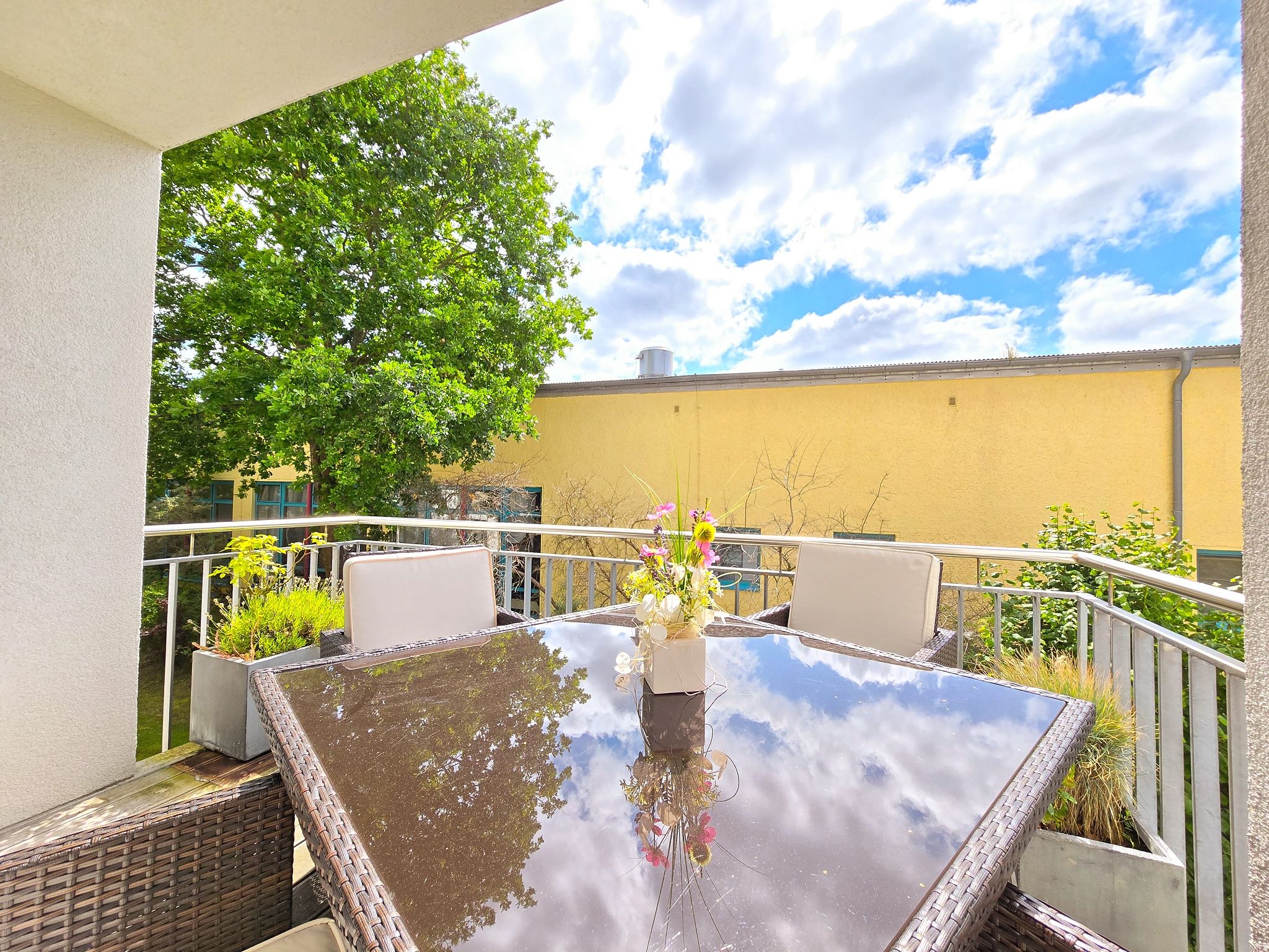 Strandvillen Binz Ferienwohnung mit 1 Schlafzimmer, Kamin und Balkon (DR/423) Insel Rügen - Balkon