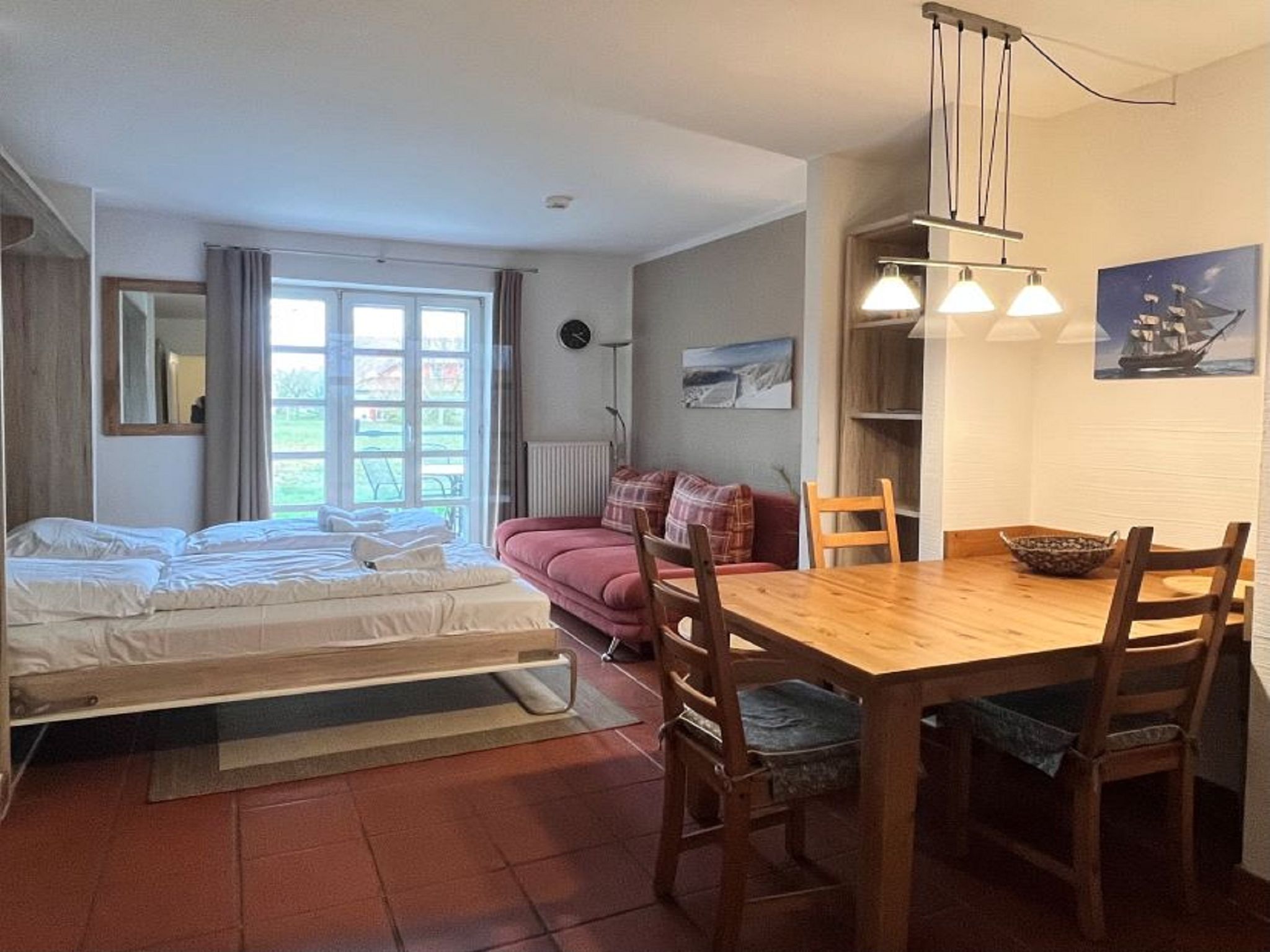 Feriendorf Rugana Komfort 1-Raum Ferienwohnung mit Terrasse (C11) Insel Rügen - Wohnzimmer