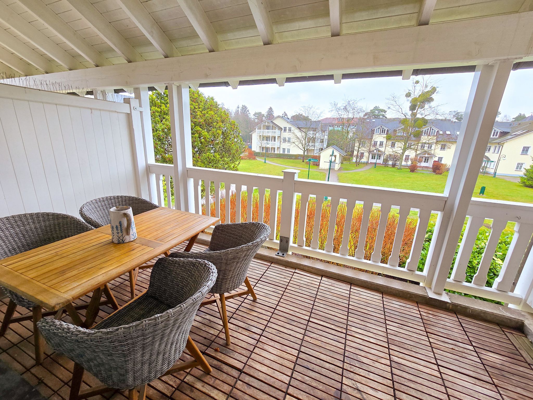 Dünenpark Binz Komfortplus Ferienwohnung mit 1 Schlafzimmer und Balkon im Obergeschoss (181) Insel Rügen - Balkon