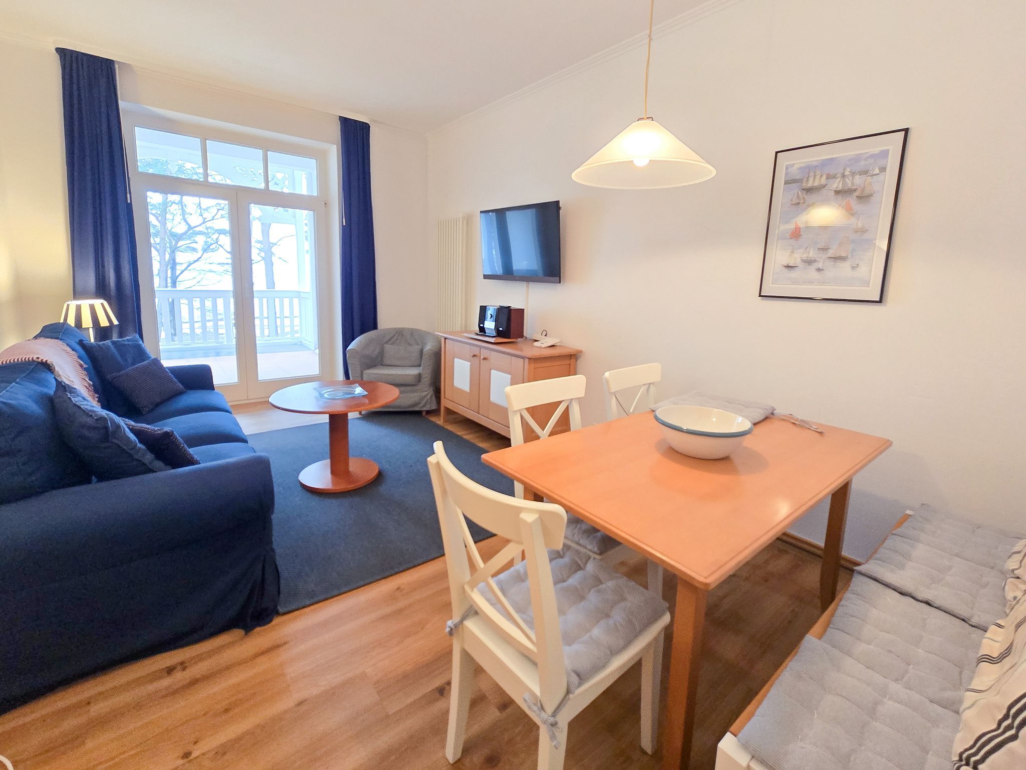 Strandvillen Binz Ferienwohnung mit Meerblick, 2 Schlafzimmern und Balkon (SV/607) Insel Rügen - Wohnzimmer