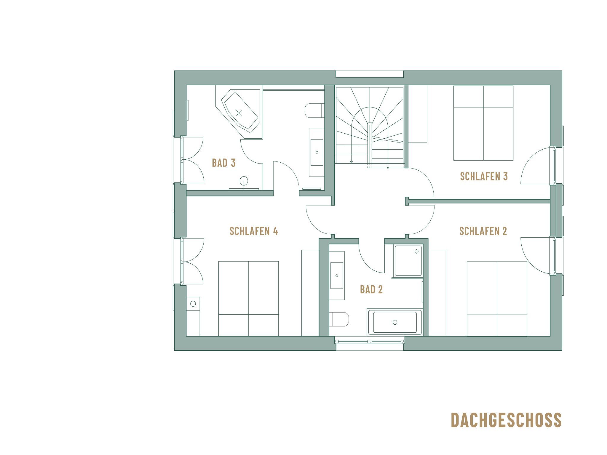 LuxusPlus Reetdachvilla mit 4 Schlafzimmern, Sauna und Kamin (G10) - Grundriss