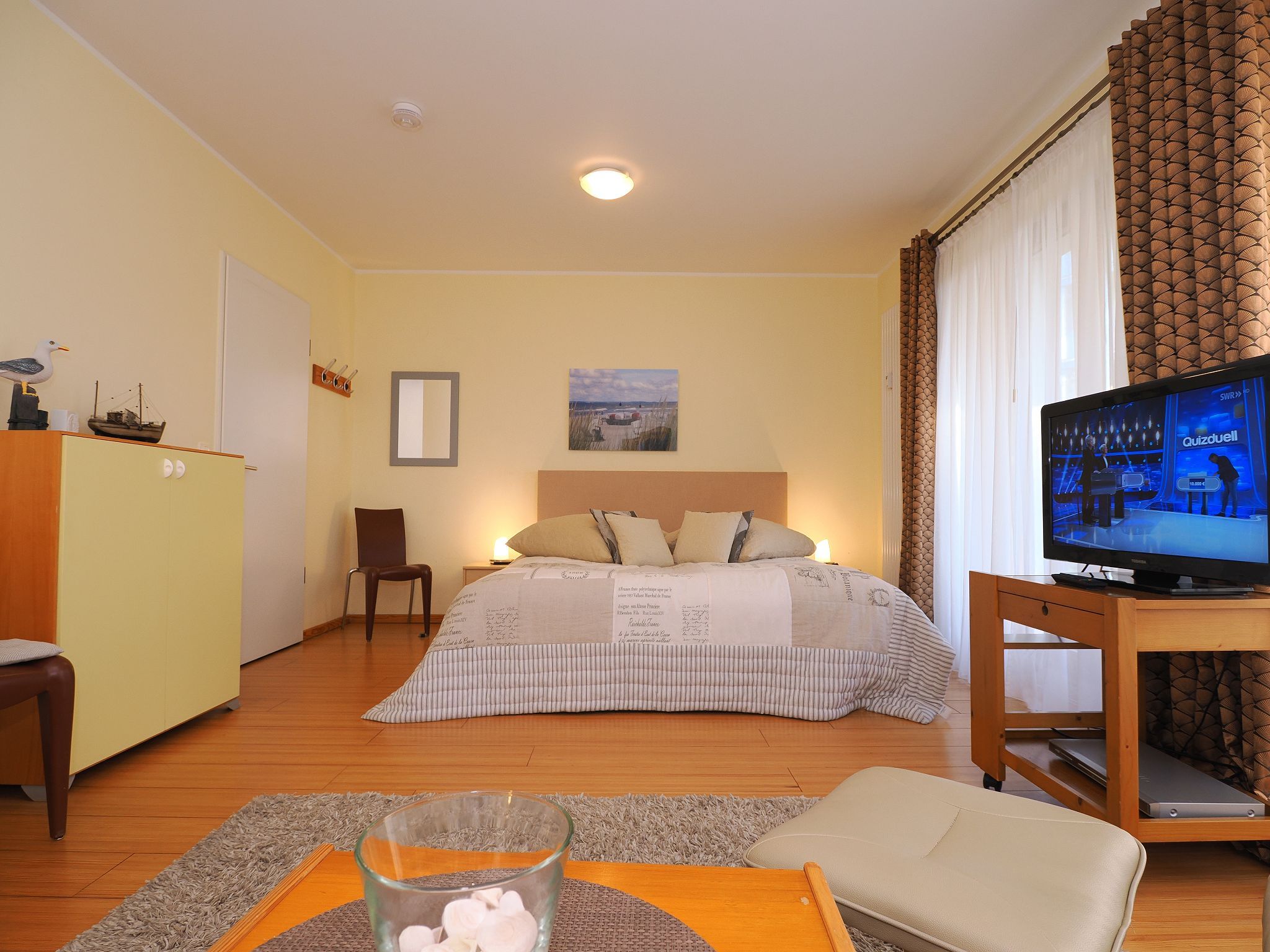 Kaiservillen Heringsdorf 1-Raum-Ferienwohnung mit Terrasse (D103) Insel Usedom - Bett