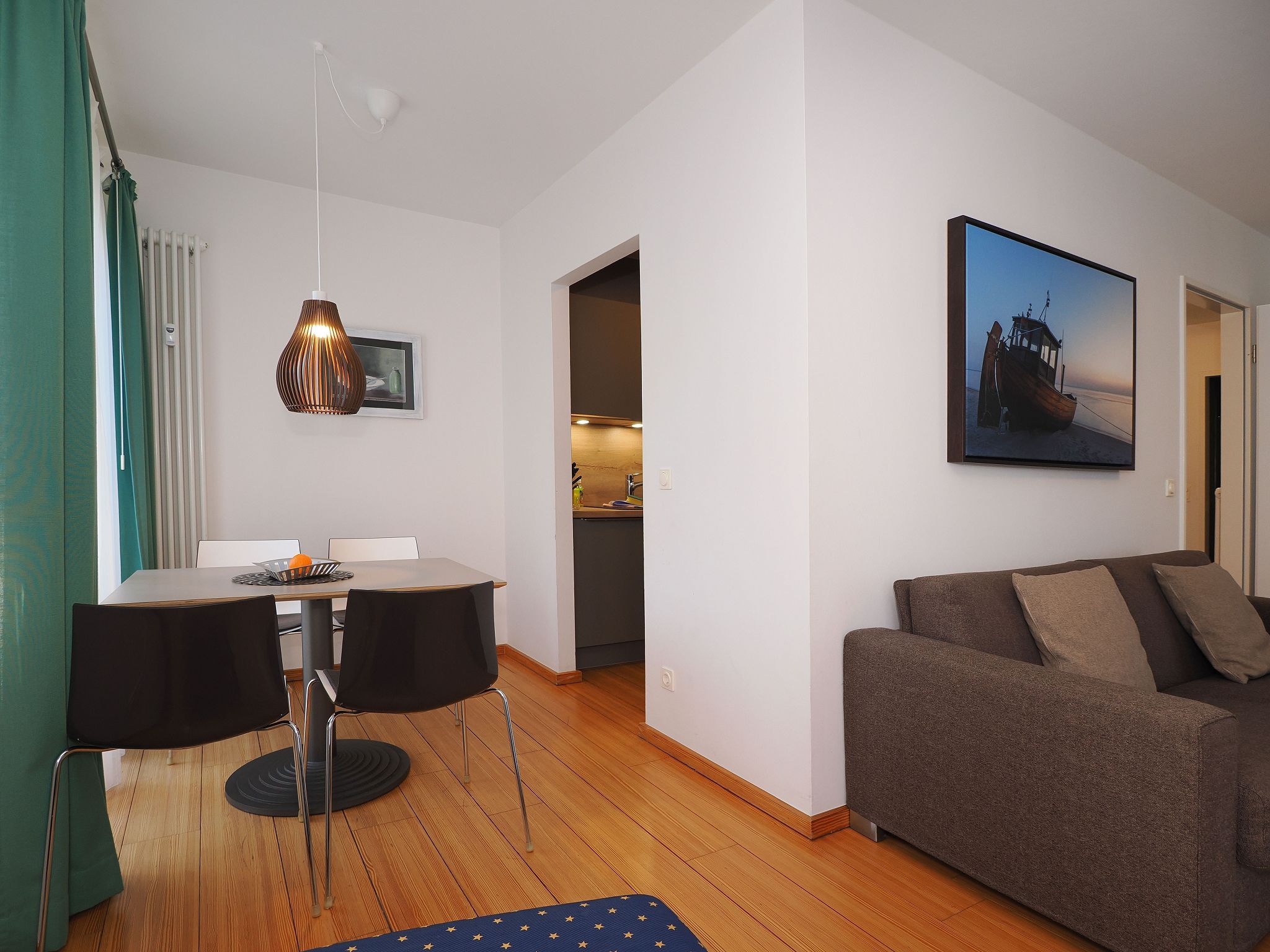 Kaiservillen Heringsdorf Ferienwohnung mit 1 Schlafzimmer und Balkon (D112) Insel Usedom - Wohnzimmer