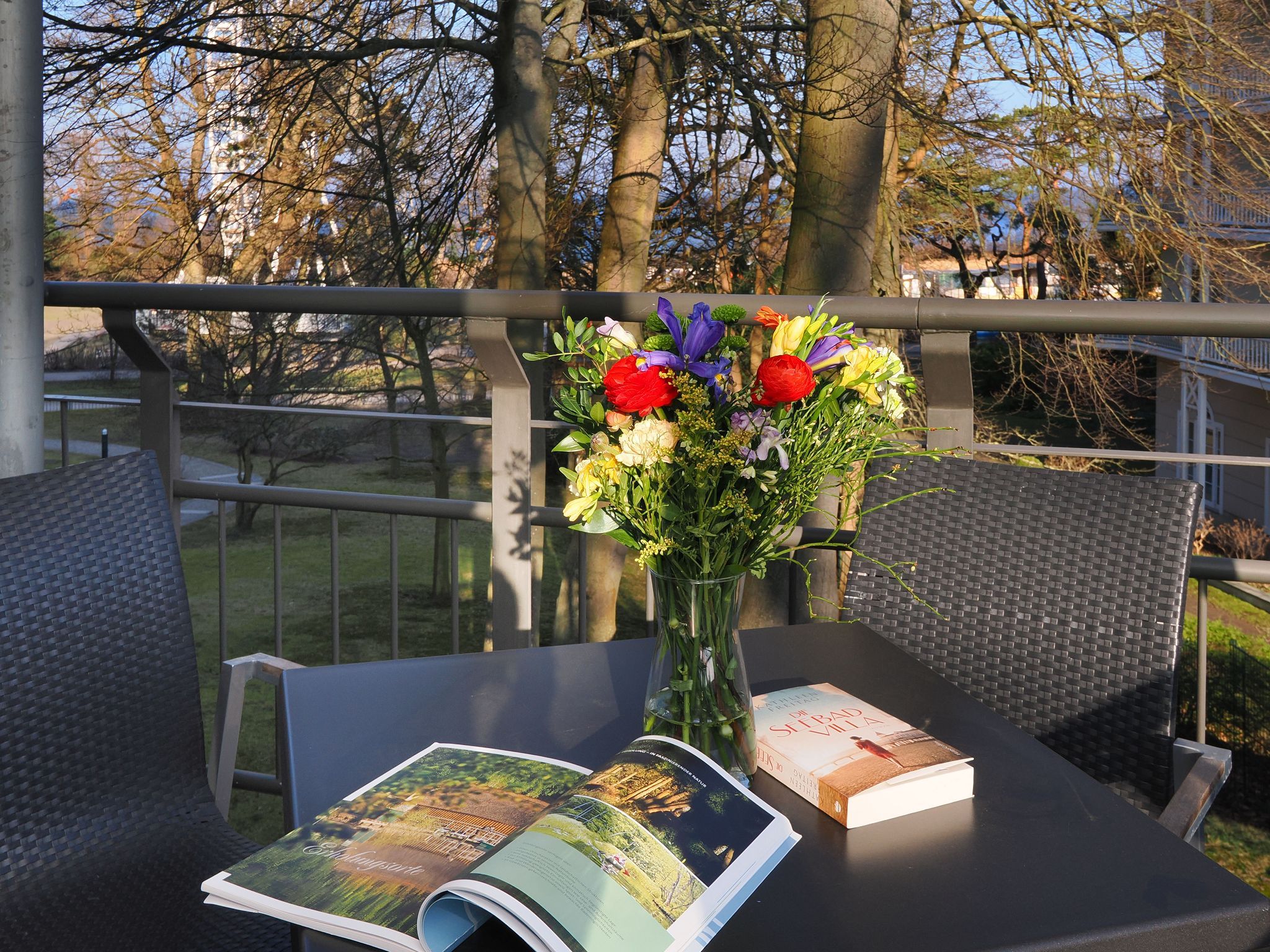 Kaiservillen Heringsdorf Ferienwohnung mit 1 Schlafzimmer und Balkon (D112) Insel Usedom - Balkon