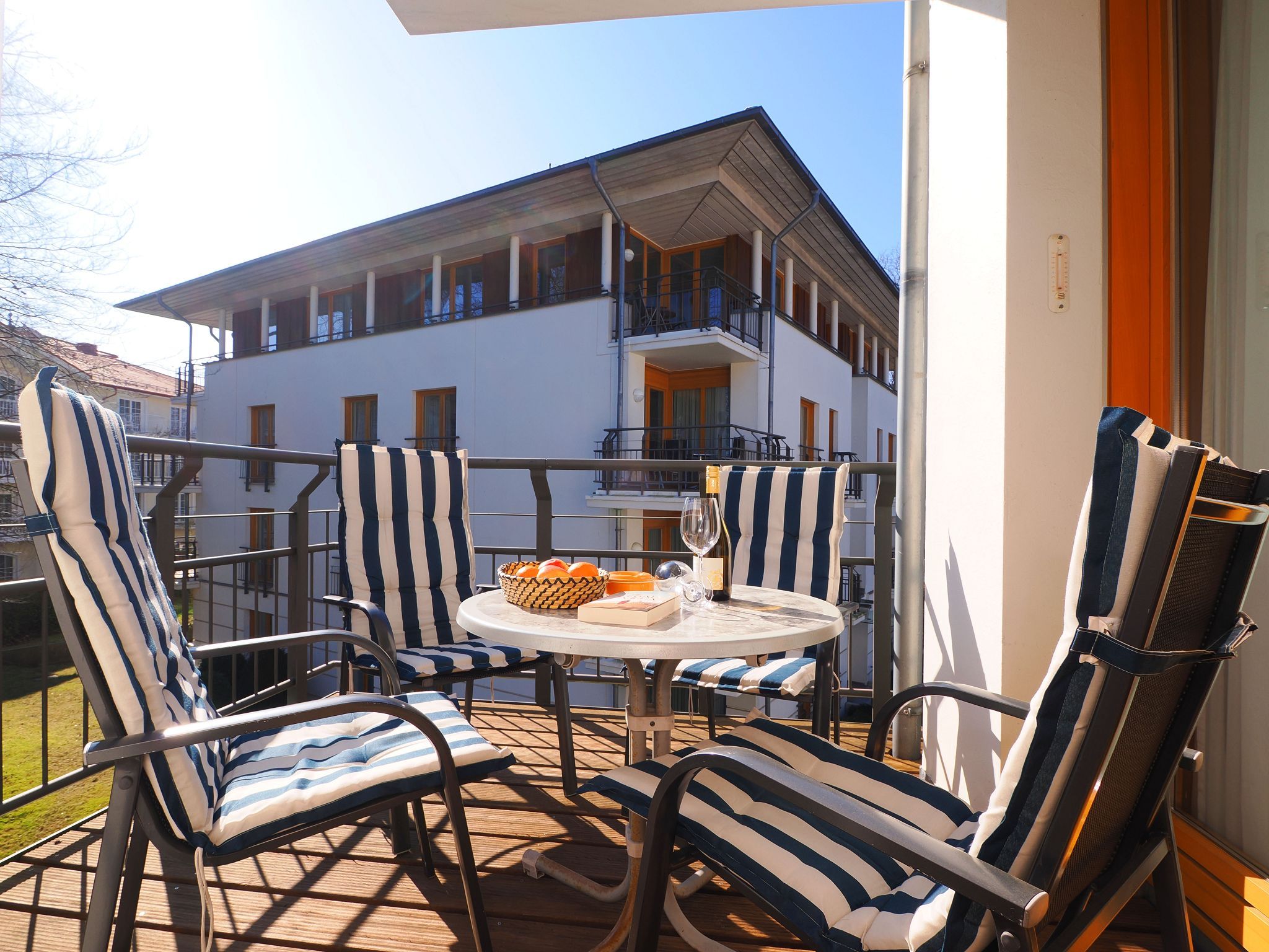 Kaiservillen Heringsdorf Ferienwohnung mit 1 Schlafzimmer und Balkon (D224) Insel Usedom - Balkon