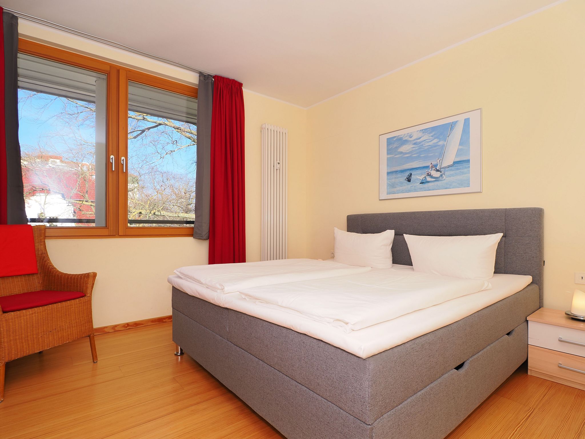 Kaiservillen Heringsdorf Ferienwohnung mit 1 Schlafzimmer und Balkon (D231) Insel Usedom - Schlafzimmer