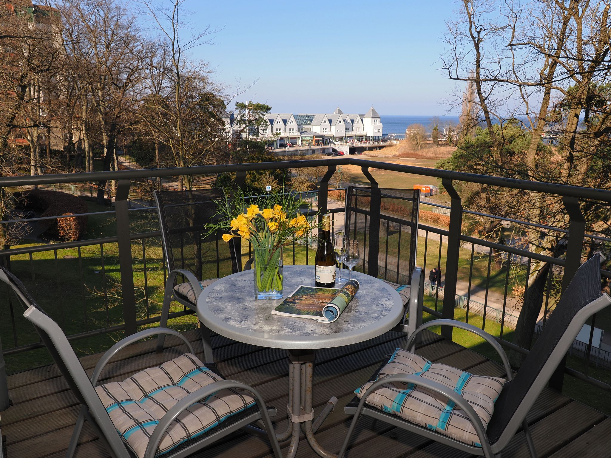 Kaiservillen Heringsdorf Ferienwohnung mit 2 Schlafzimmern und Balkon (D222) Insel Usedom - Balkon