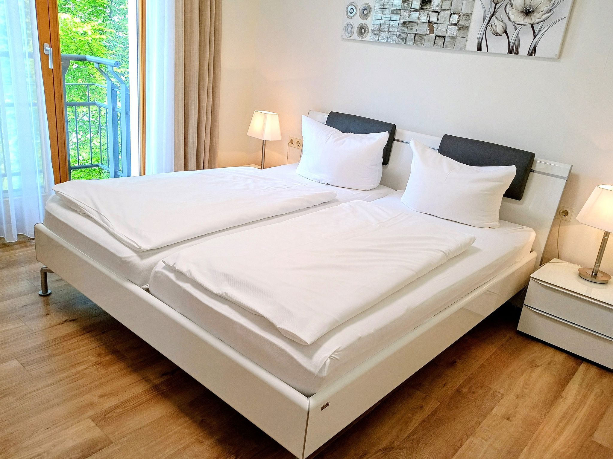 Kaiservillen Heringsdorf Ferienwohnung mit 1 Schlafzimmer und Balkon (D221) Insel Usedom - Schlafzimmer