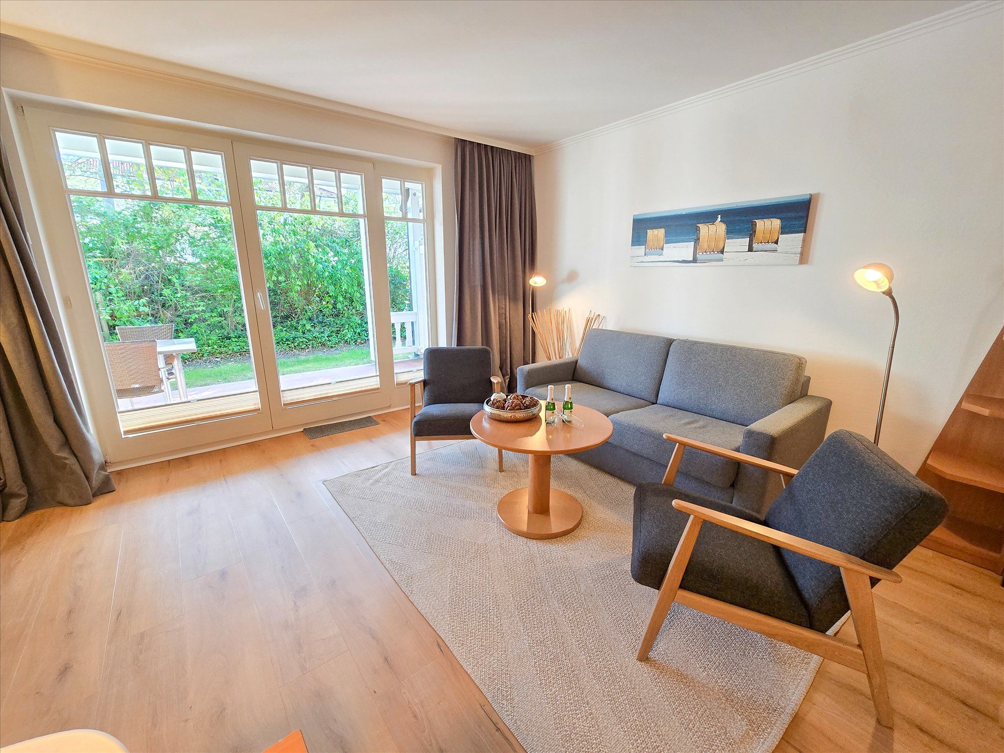 Dünenpark Binz Komfort Ferienwohnung mit 1 Schlafzimmer und Terrasse im Erdgeschoss (250) Insel Rügen - 