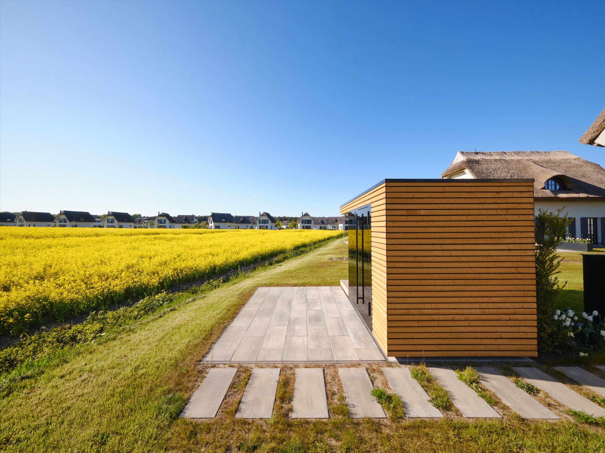 LuxusPlus Reetdachvilla mit 4 Schlafzimmern, Sauna und Kamin (G11) - Sauna