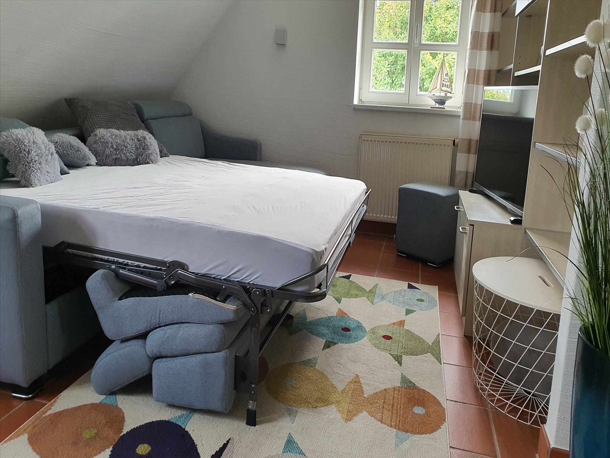 Feriendorf Rugana Komfortplus Ferienwohnung mit 1 Schlafzimmer (C31) Insel Rügen - Wohnzimmer