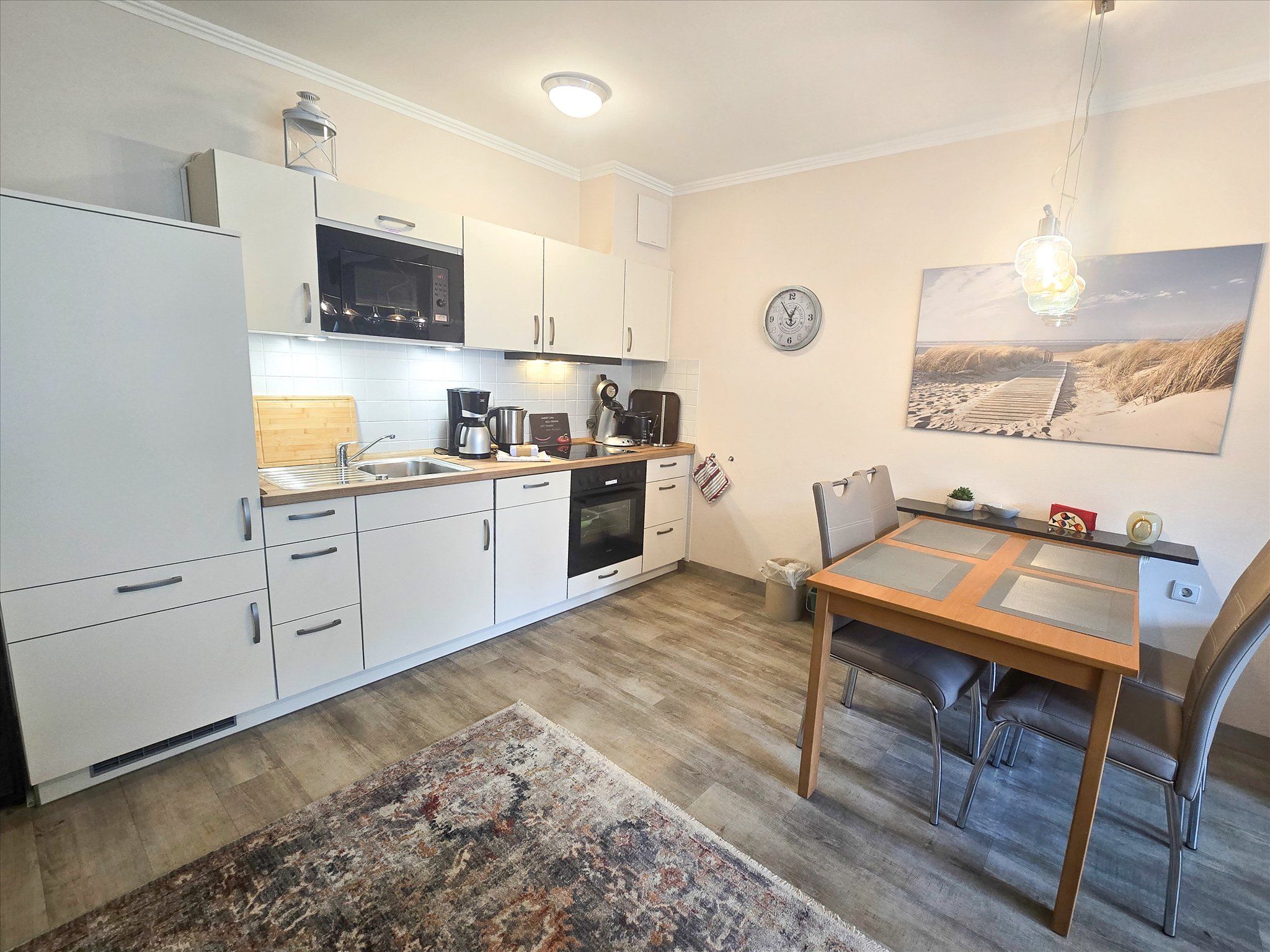 Dünenpark Binz Komfort Ferienwohnung mit 1 Schlafzimmer und Terrasse im Erdgeschoss (220) Insel Rügen - Küche / Küchenzeile