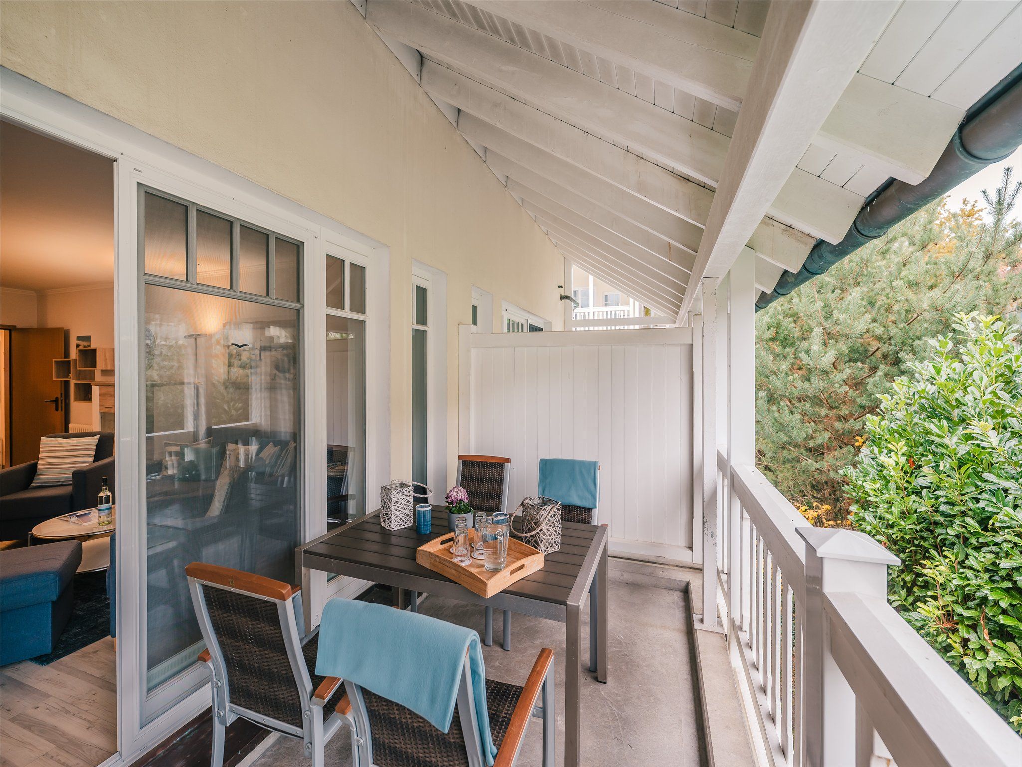 Dünenpark Binz Komfortplus Ferienwohnung mit 1 Schlafzimmer und Balkon im Obergeschoss (205) Insel Rügen - Balkon