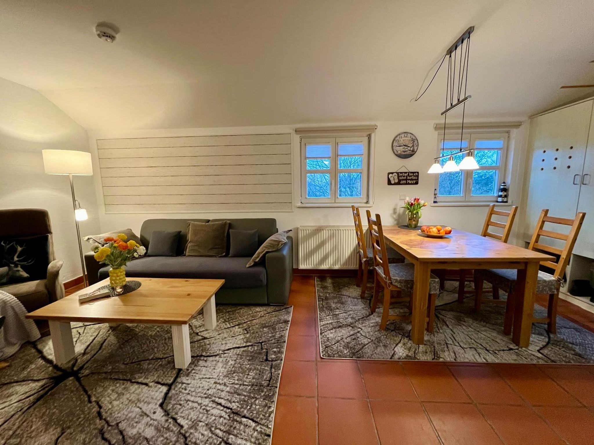 Feriendorf Rugana Komfortplus Ferienwohnung mit 1 Schlafzimmer (A04) Insel Rügen - Wohnzimmer