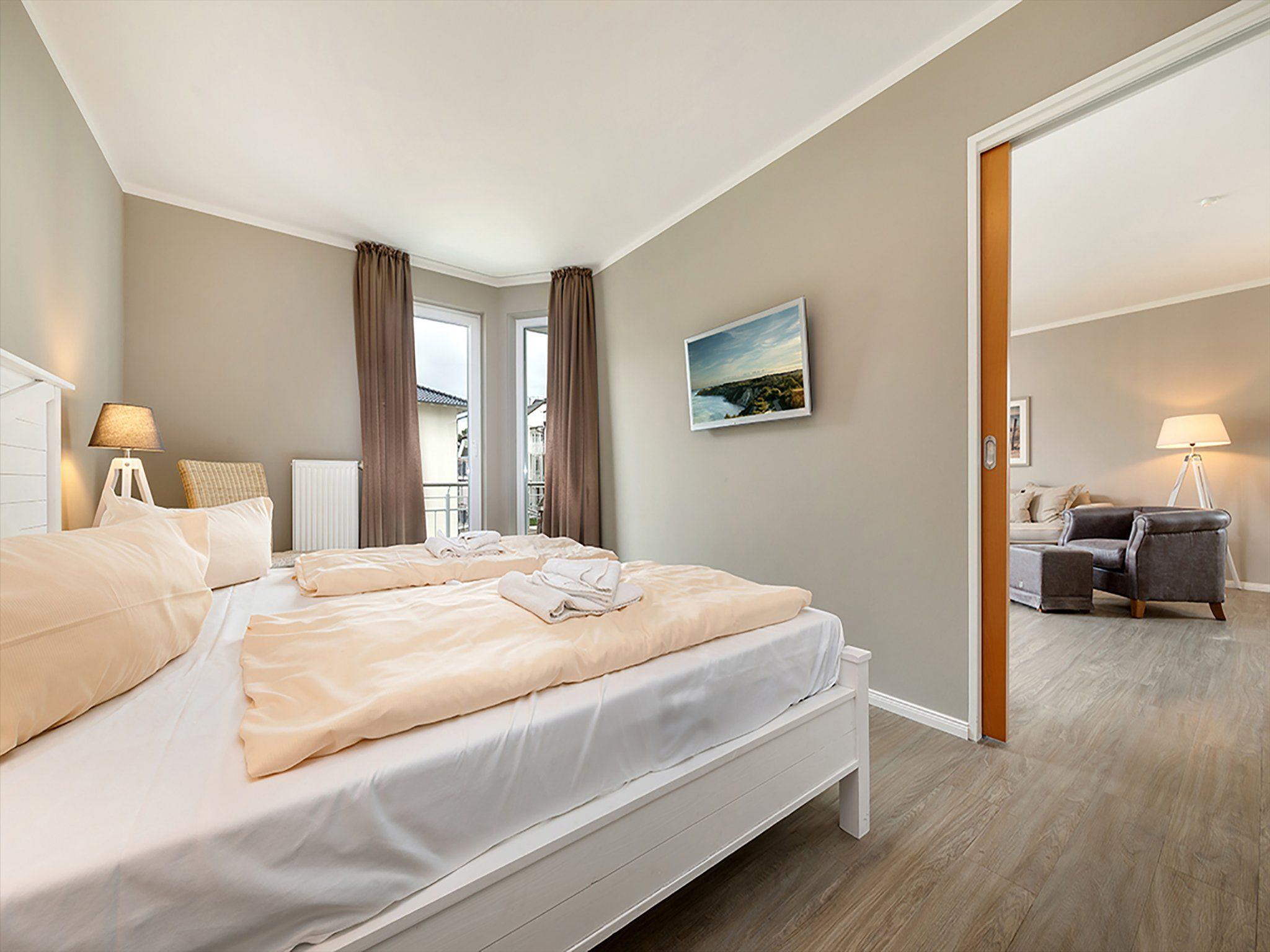 Strandvillen Binz Residenz Bel Vital - Ferienwohnung 12 Bella Vita Insel Rügen - Schlafzimmer