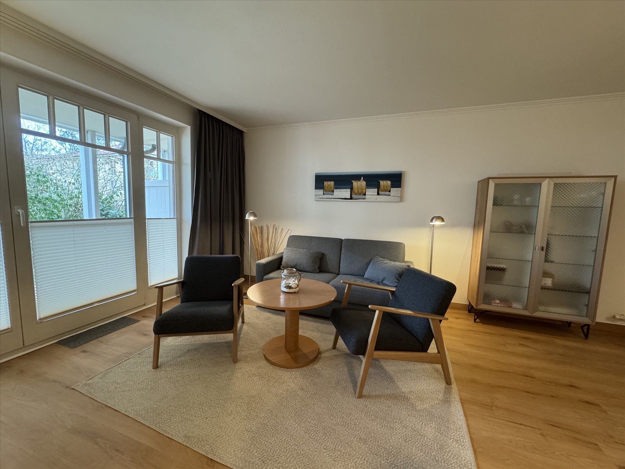 Dünenpark Binz Komfort Ferienwohnung mit 1 Schlafzimmer und Terrasse im Erdgeschoss (250) Insel Rügen - Wohnzimmer