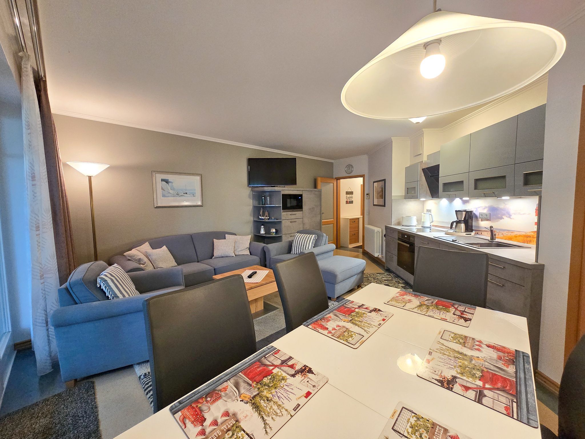 Dünenpark Binz Komfort Ferienwohnung mit 1 Schlafzimmer und Terrasse im Erdgeschoss (262) Insel Rügen - Wohnzimmer