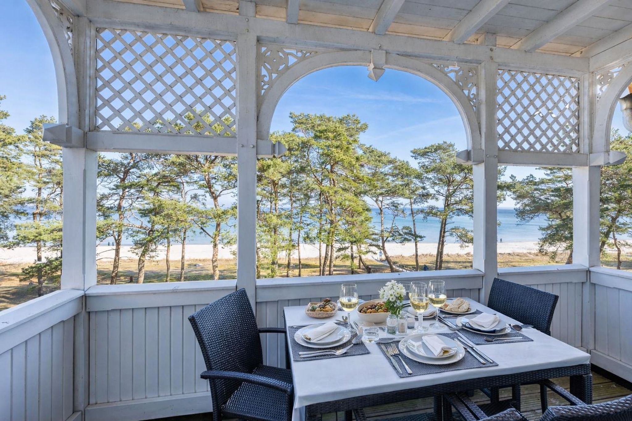 Strandvillen Binz Ferienwohnung mit Meerblick, 2 Schlafzimmern und Balkon (SV/012) Insel Rügen - Balkon