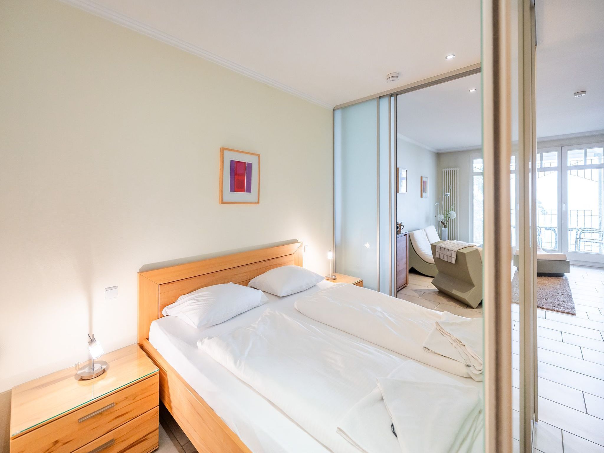 Strandvillen Binz Ferienwohnung mit Meerblick, 2 Schlafzimmern und Balkon (SV/768) Insel Rügen - Schlafzimmer