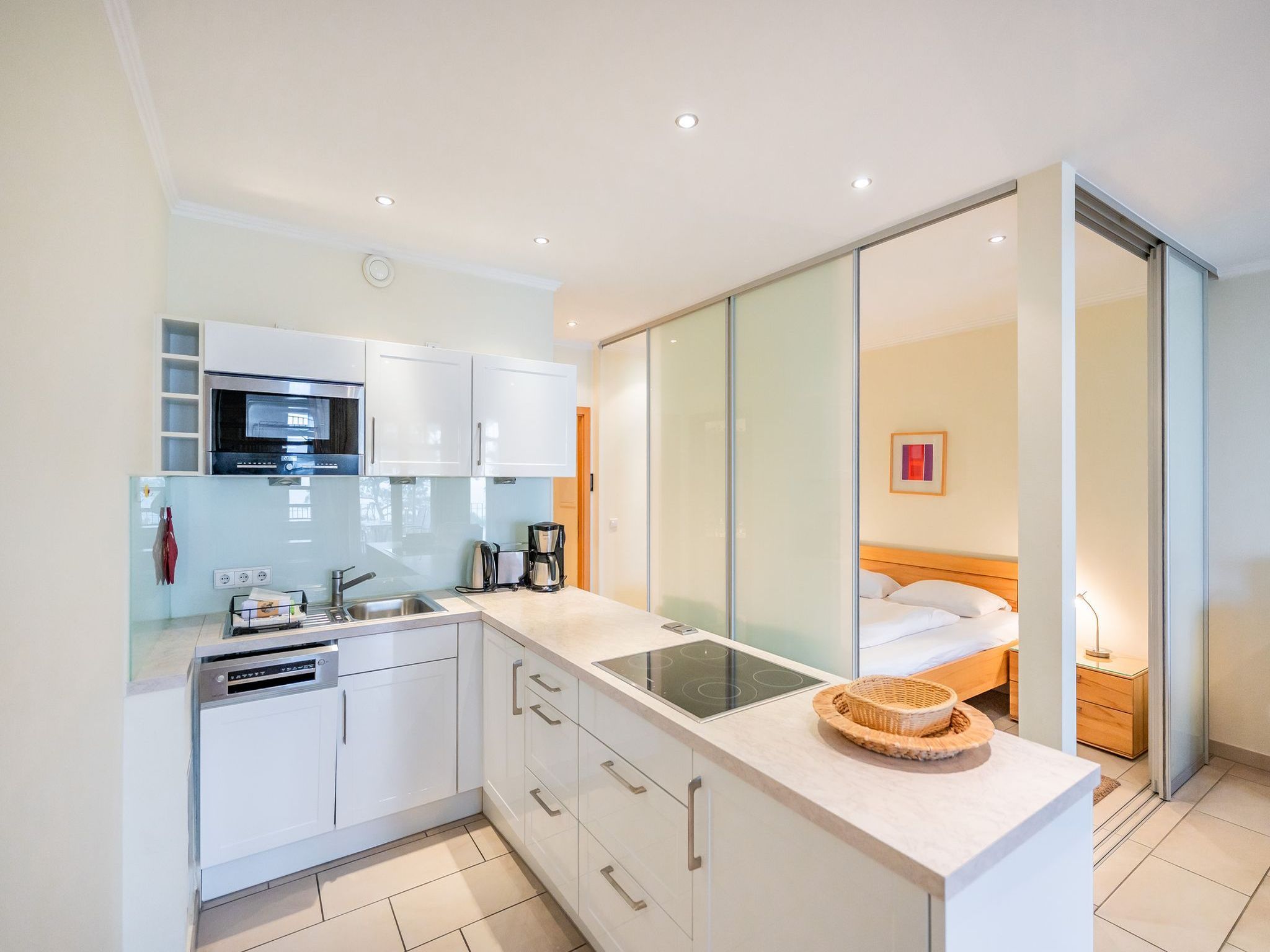 Strandvillen Binz Ferienwohnung mit Meerblick, 2 Schlafzimmern und Balkon (SV/768) Insel Rügen - Küche / Küchenzeile
