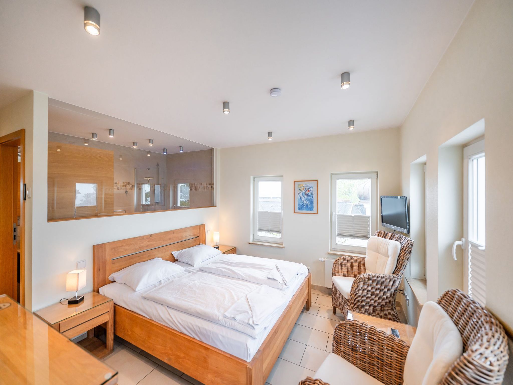 Strandvillen Binz Ferienwohnung mit Meerblick, 2 Schlafzimmern und Balkon (SV/768) Insel Rügen - Schlafzimmer